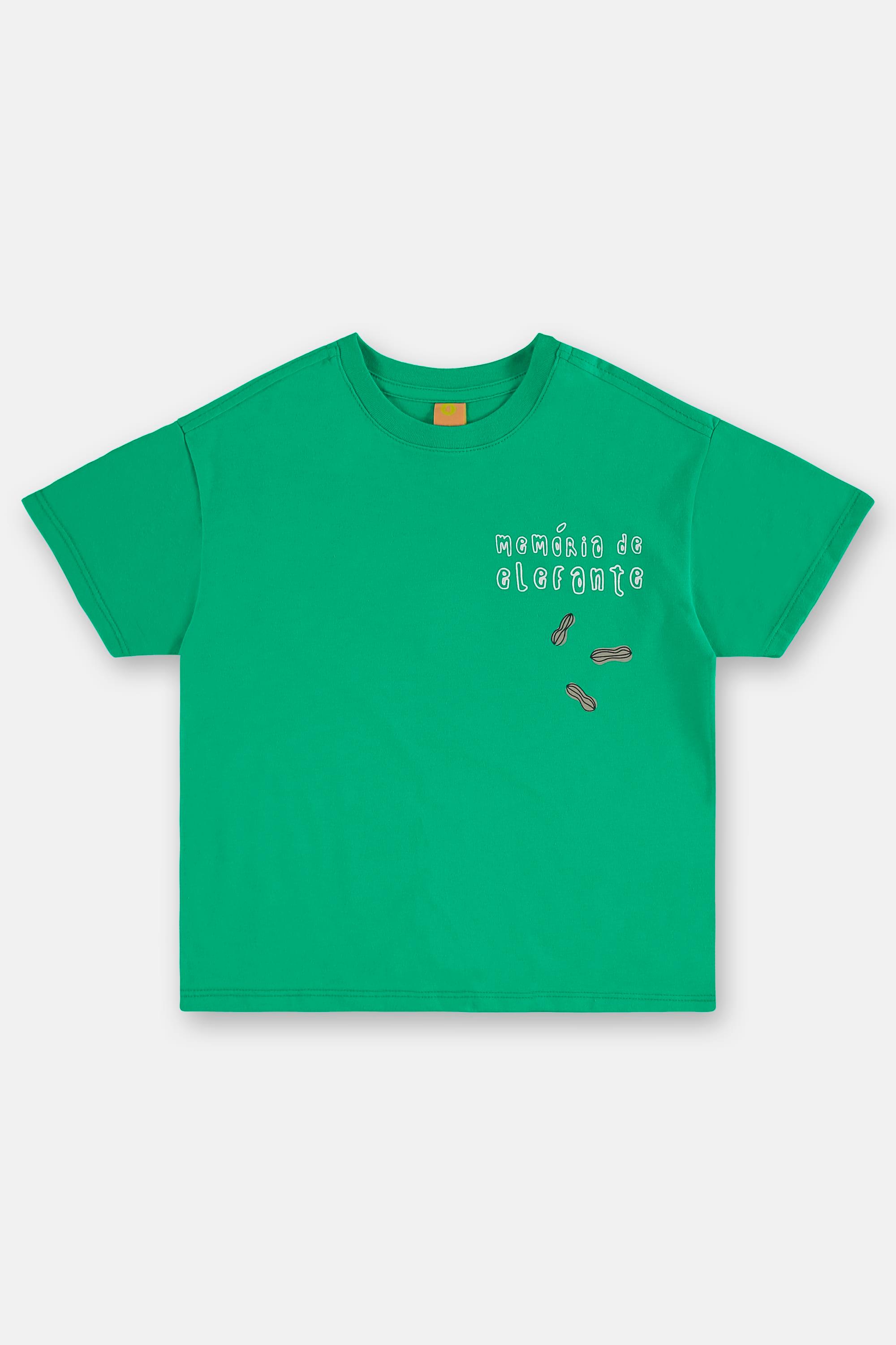 Conjunto Memórias Infantil com Camiseta e Bermuda (Verde) Três e Já - Imagem 3