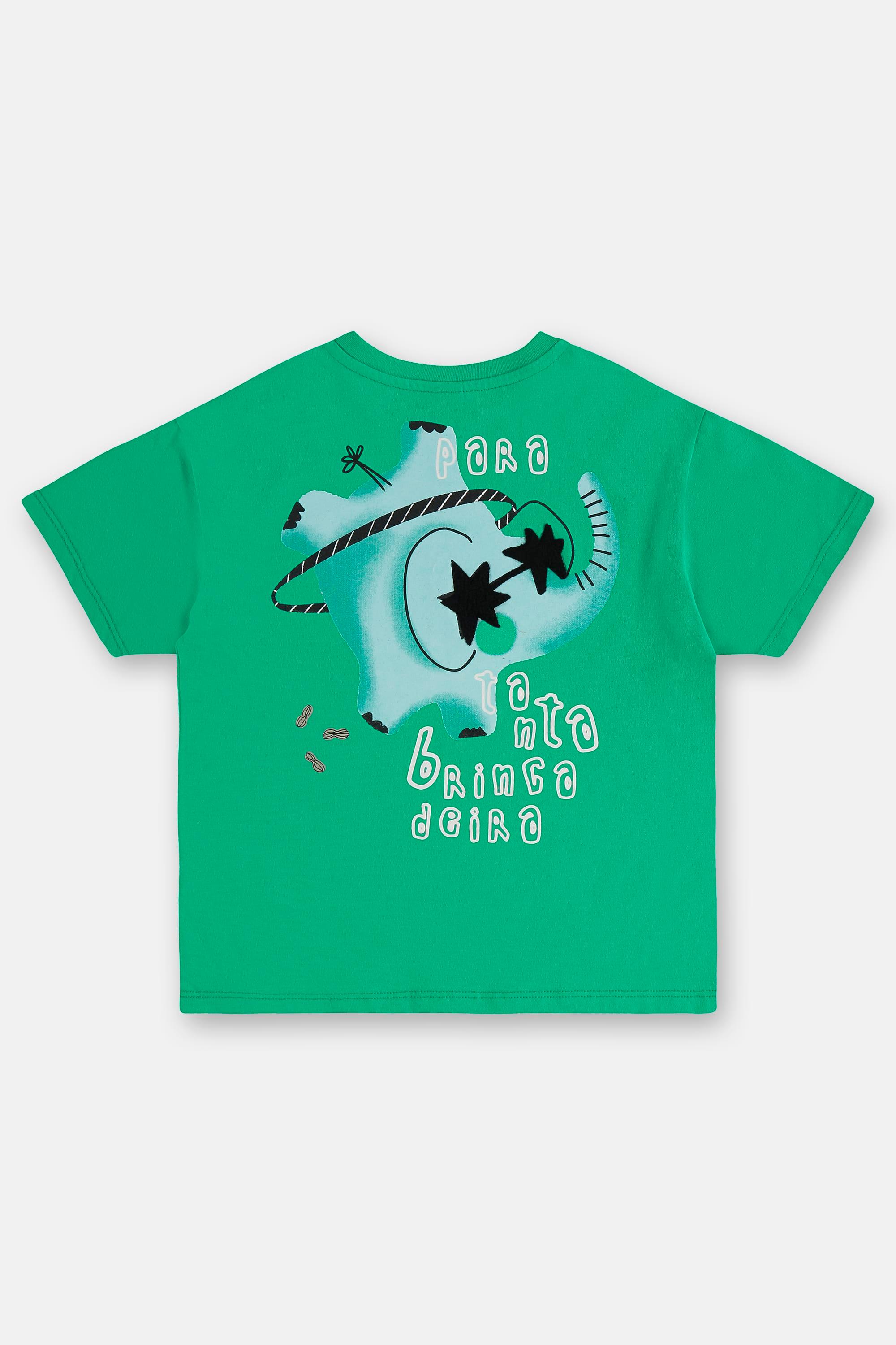 Conjunto Memórias Infantil com Camiseta e Bermuda (Verde) Três e Já - Imagem 15