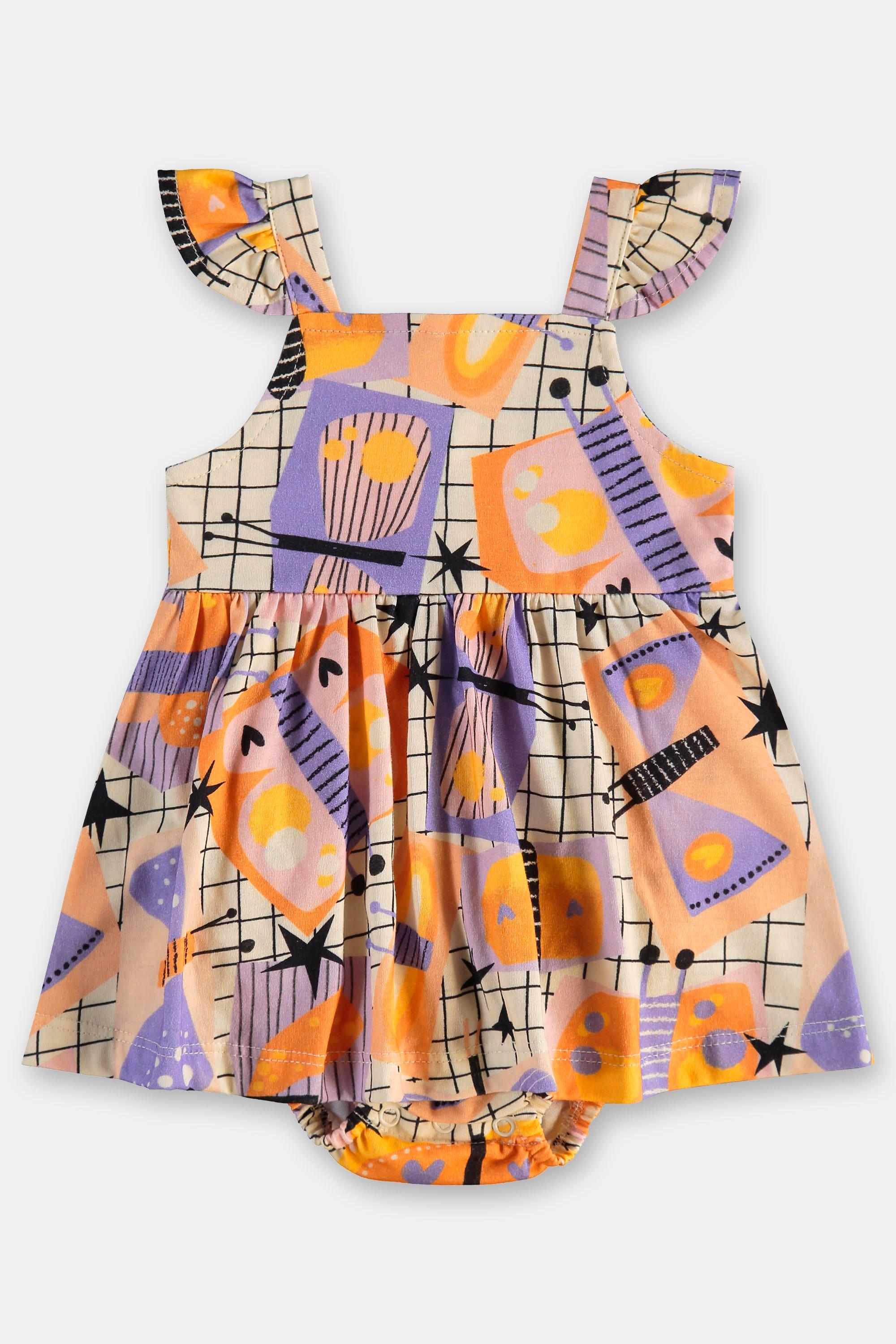 Body Vestido Regata Borboleta para Bebê (Off White) Três e Já - Imagem 10