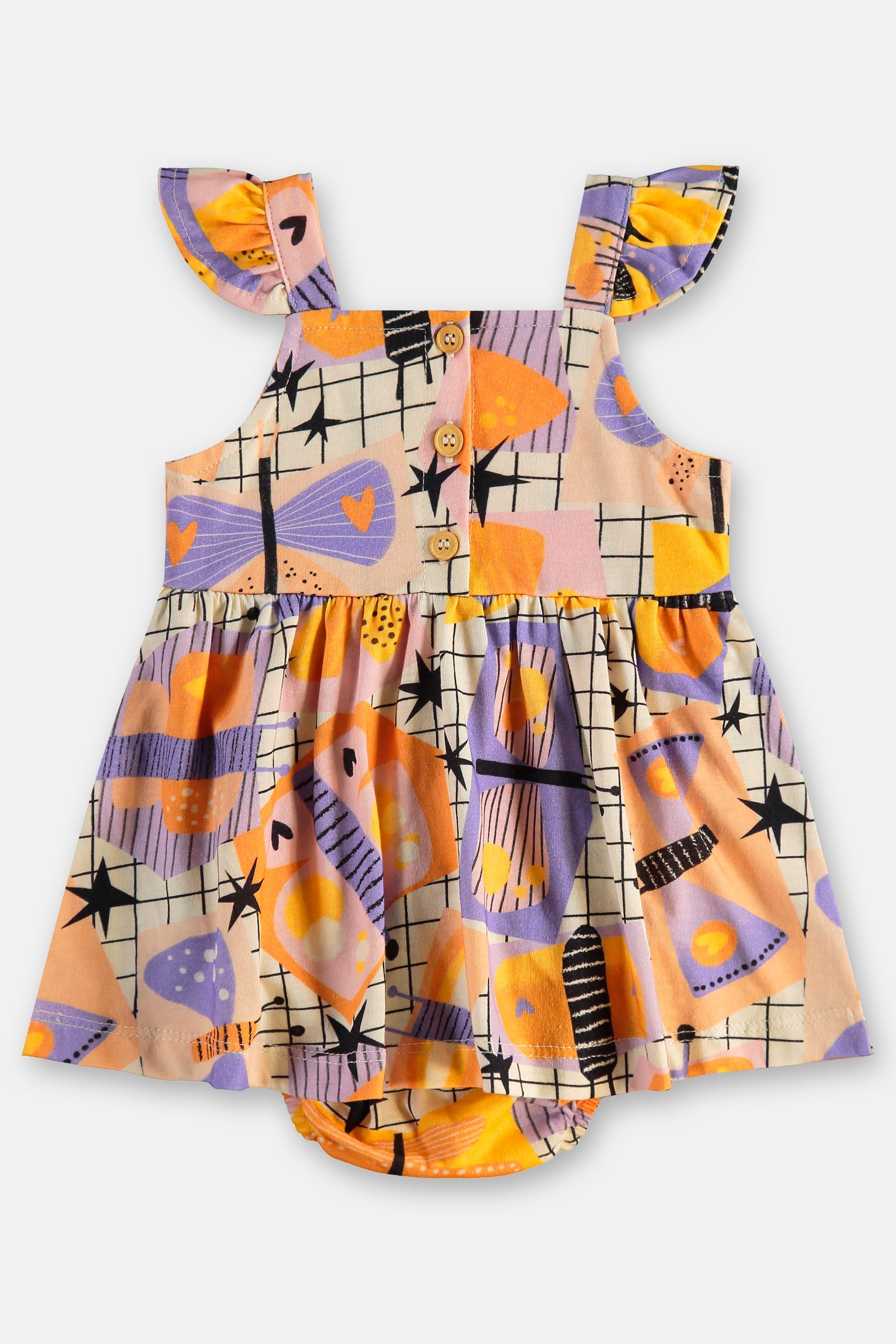 Body Vestido Regata Borboleta para Bebê (Off White) Três e Já - Imagem 16