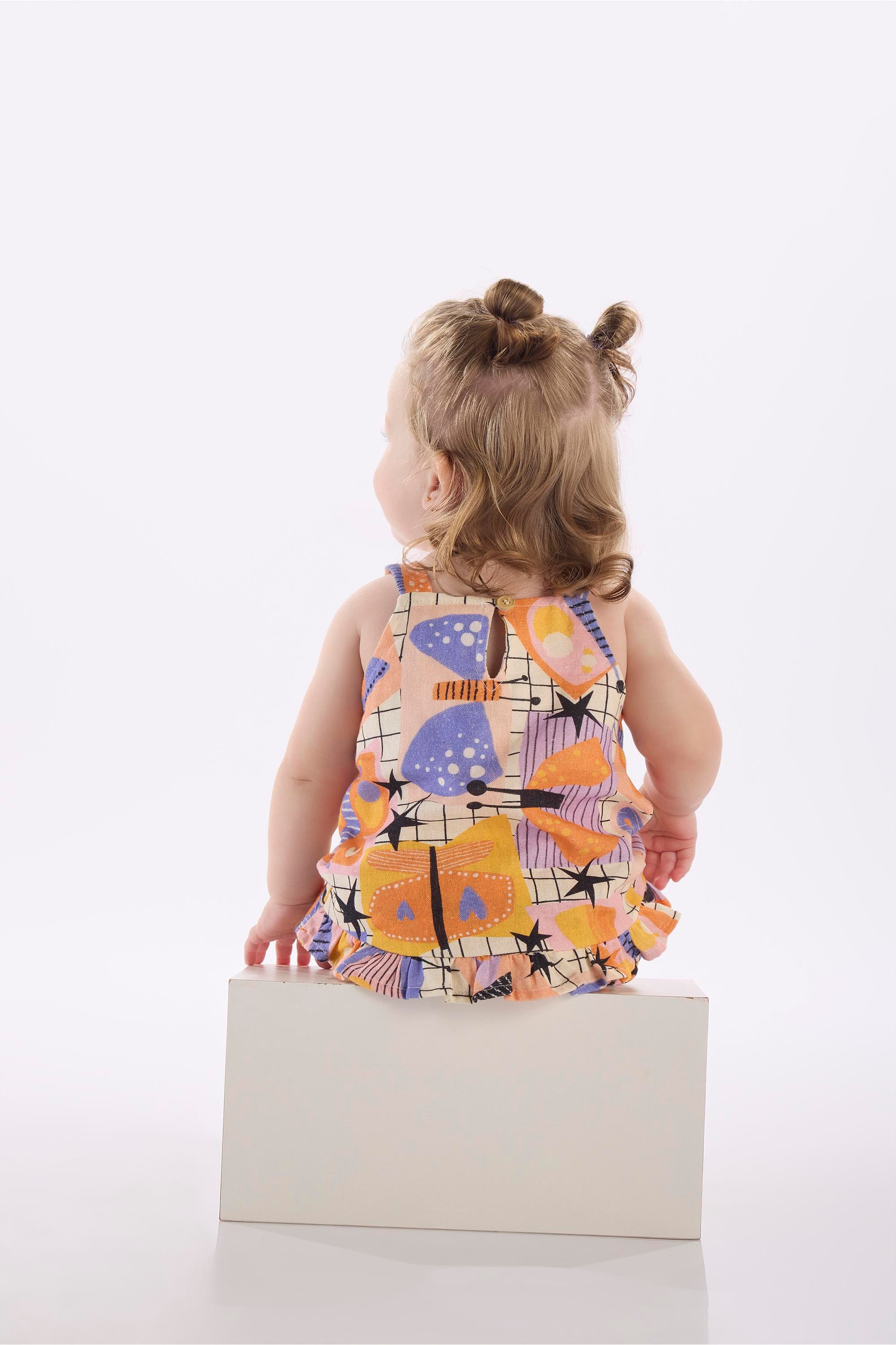 Conjunto Borboleta para Bebê com Bata e Calcinha (Off White) Três e Já - Imagem 13