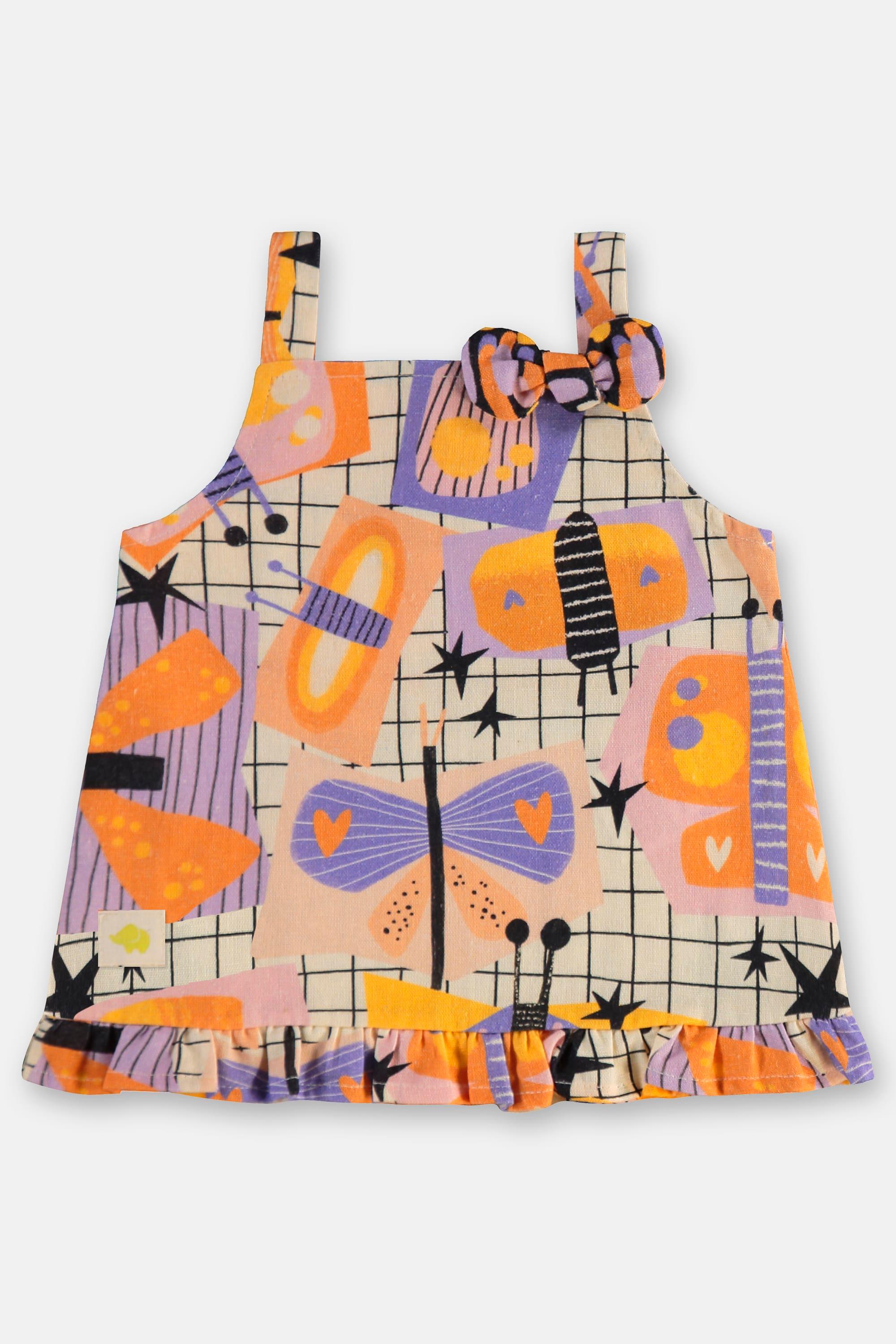 Conjunto Borboleta para Bebê com Bata e Calcinha (Off White) Três e Já - Imagem 27