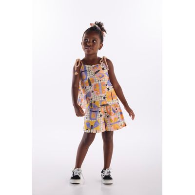 Conjunto Borboleta Infantil Feminino (Off White) Três e Já