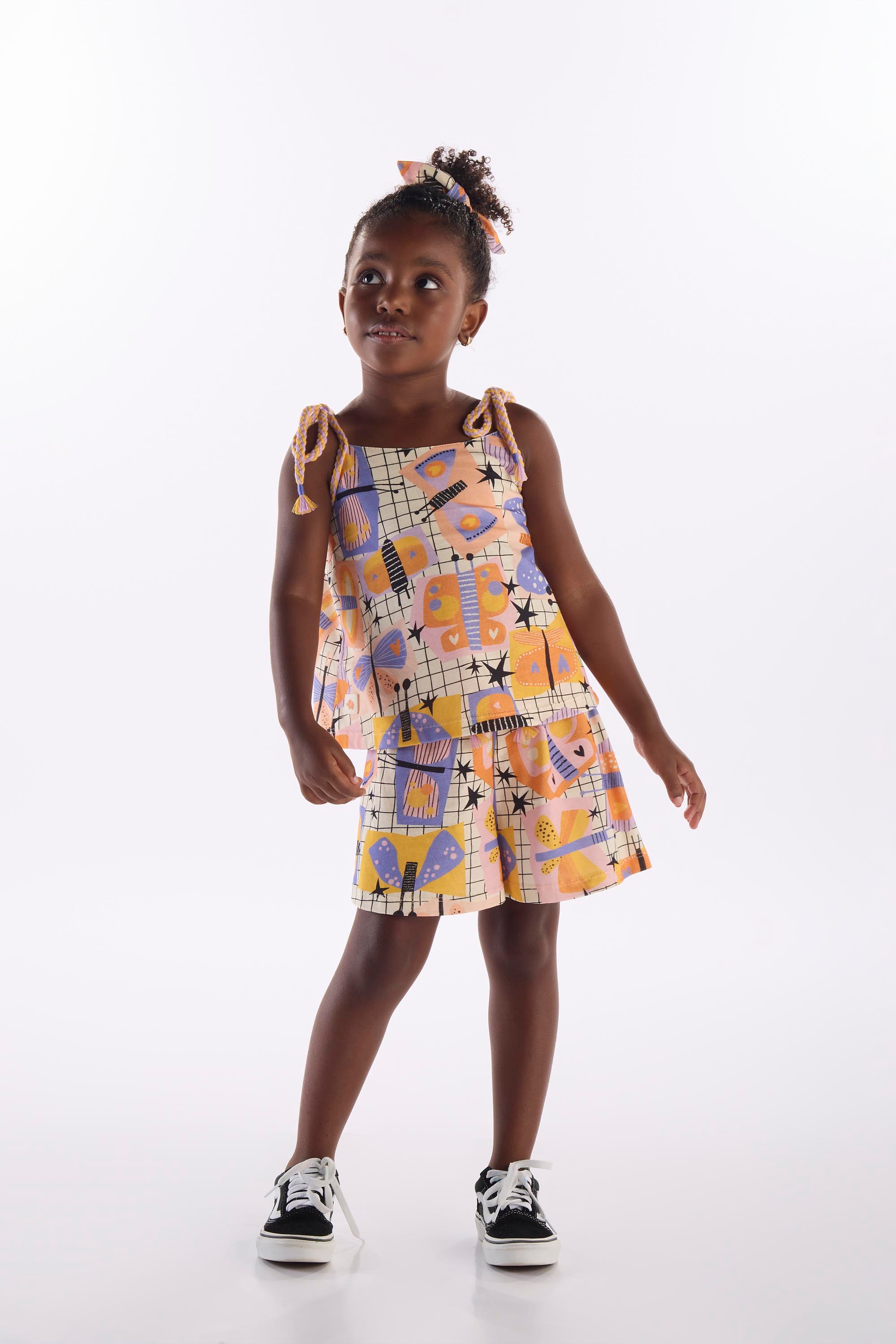 Conjunto Borboleta Infantil Feminino (Off White) Três e Já