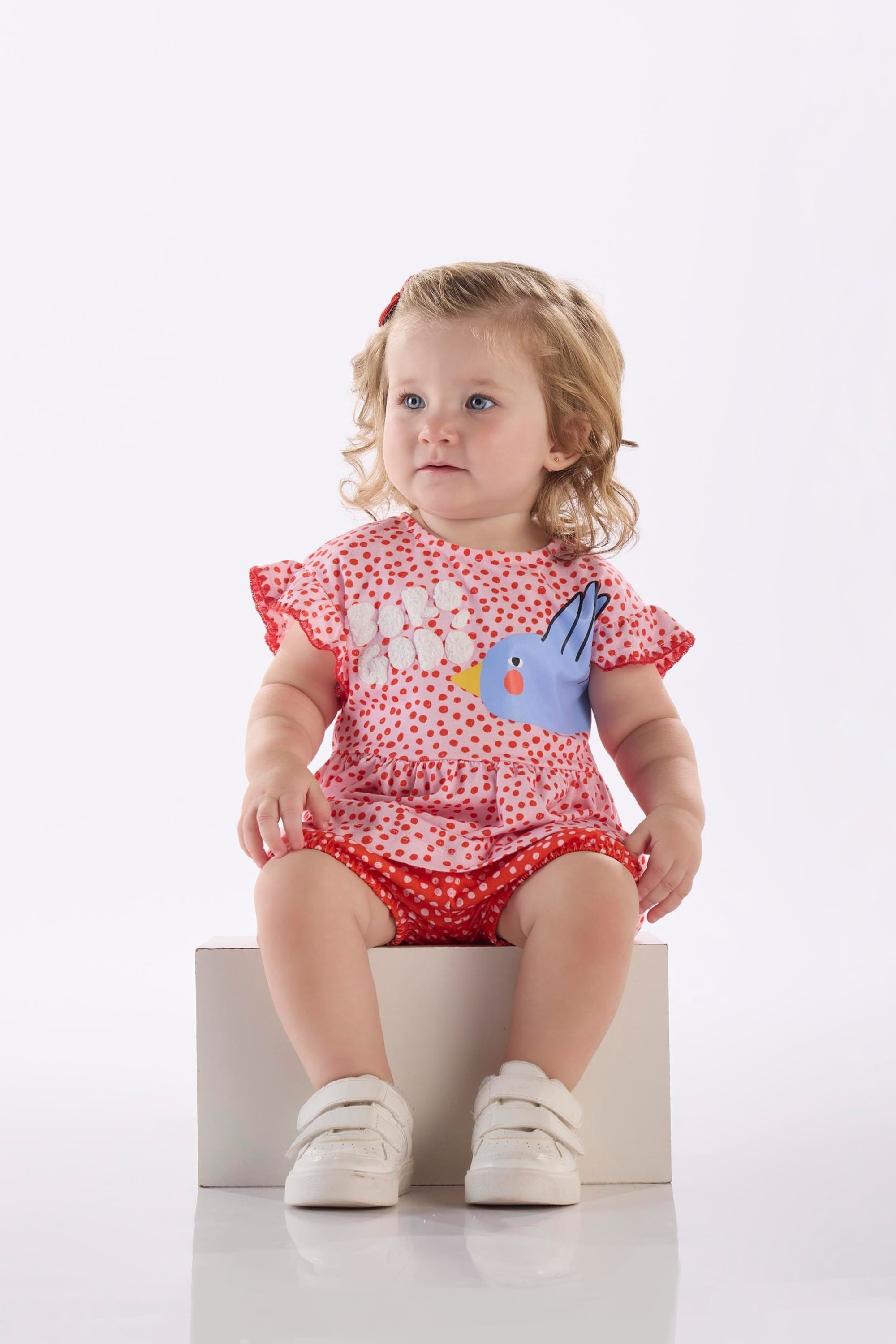 Conjunto Charme para Bebê Menina (Rosa Claro) Três e Já