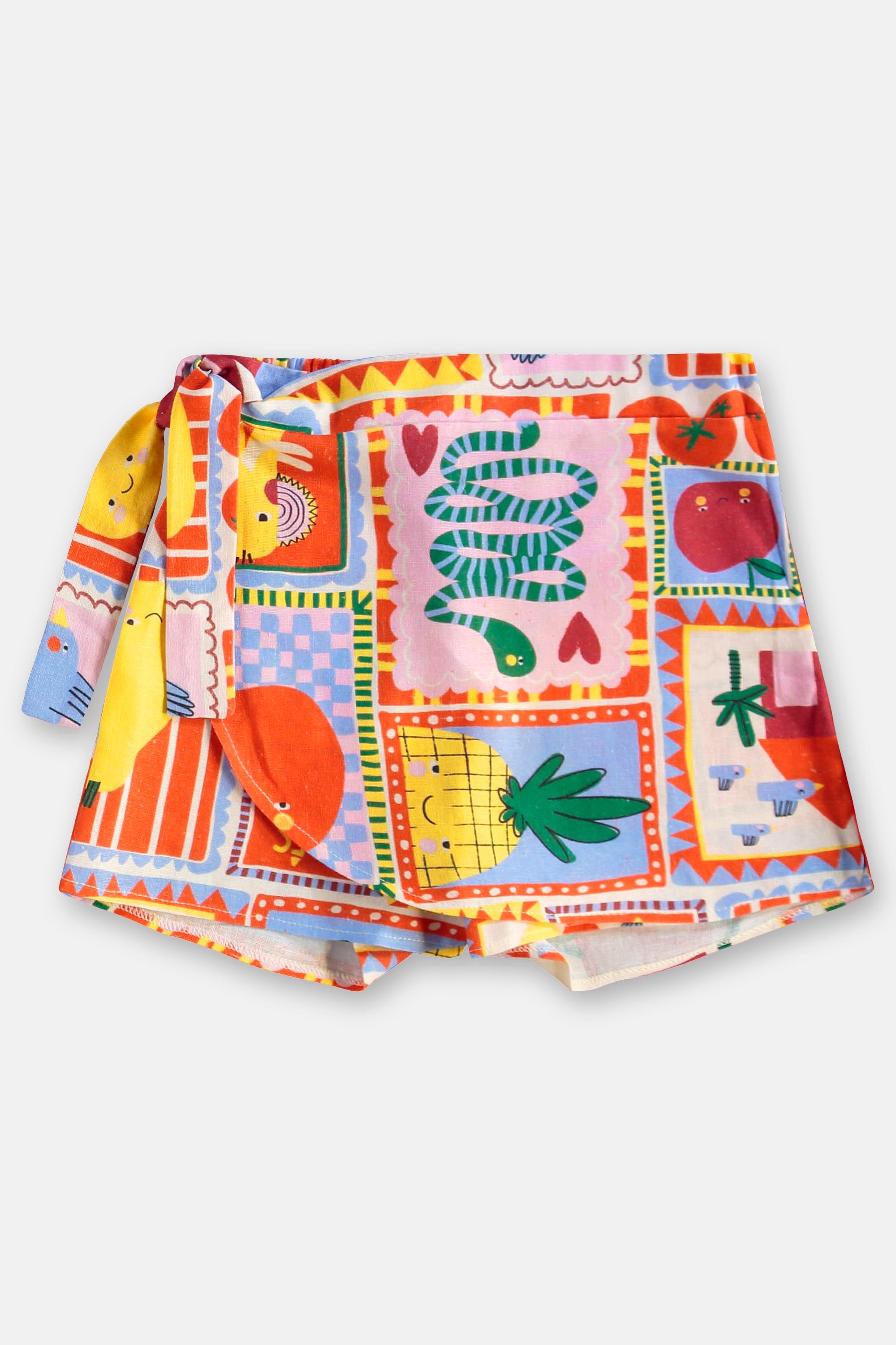 Conjunto Charme Infantil com Blusa e Short-Saia (Rosa Claro) Três e Já - Imagem 18