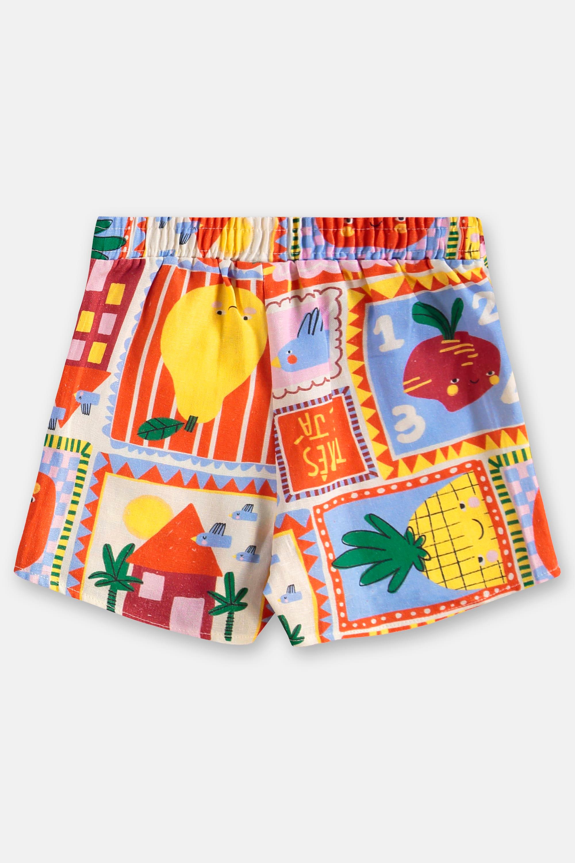 Conjunto Charme Infantil com Blusa e Short-Saia (Rosa Claro) Três e Já - Imagem 21