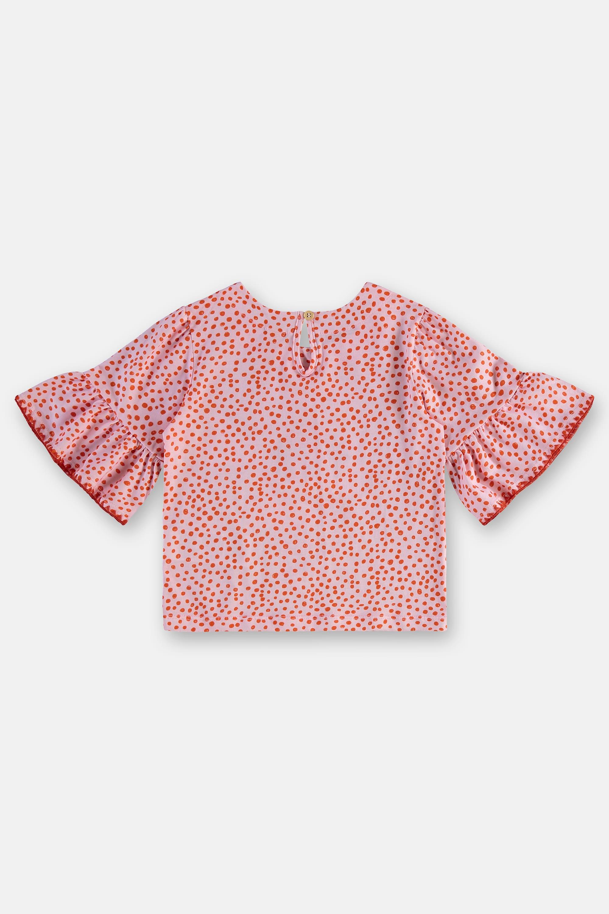 Conjunto Charme Infantil com Blusa e Short-Saia (Rosa Claro) Três e Já - Imagem 34