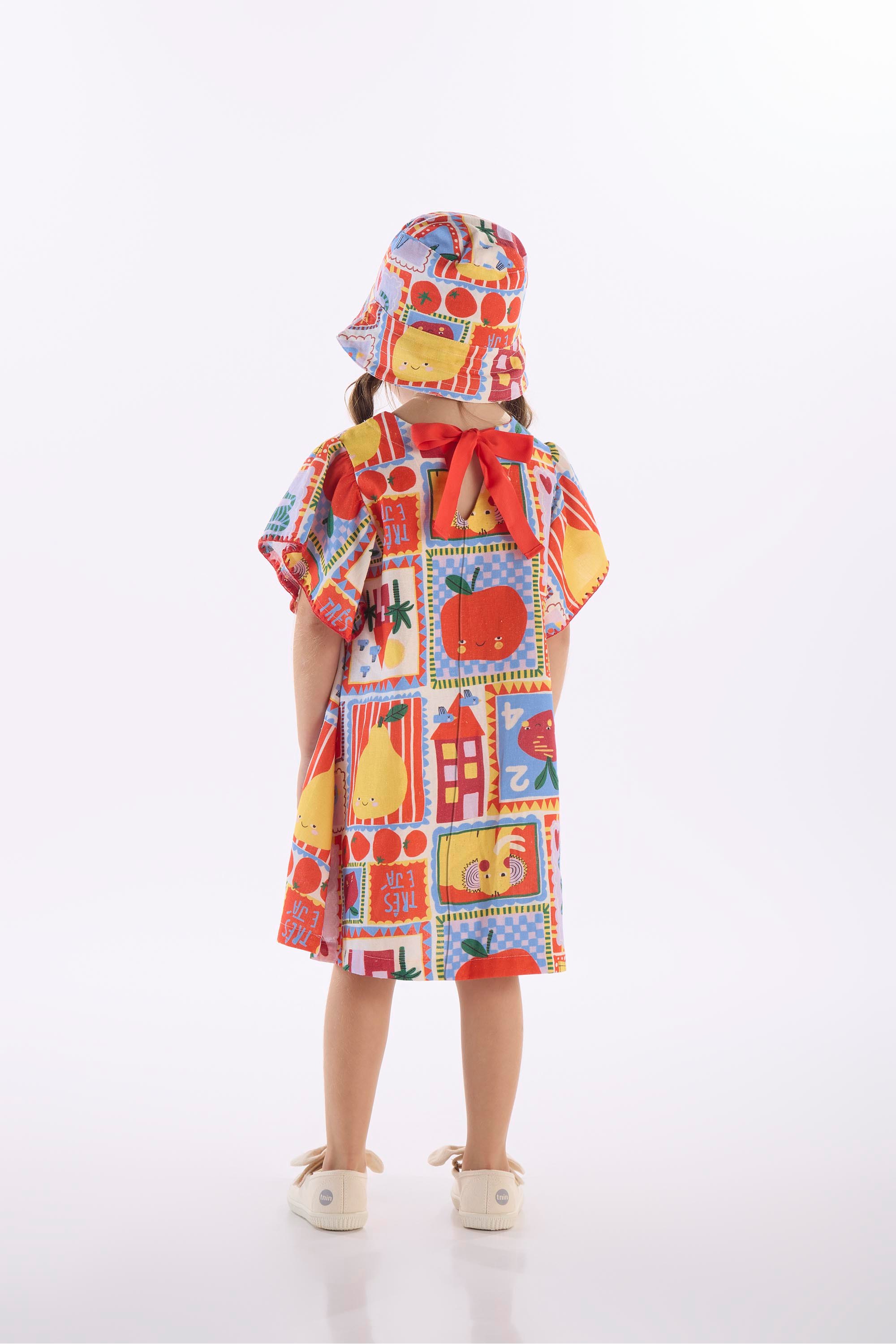 Vestido Infantil Charme em Viscolinho (Off White) Três e Já - Imagem 15