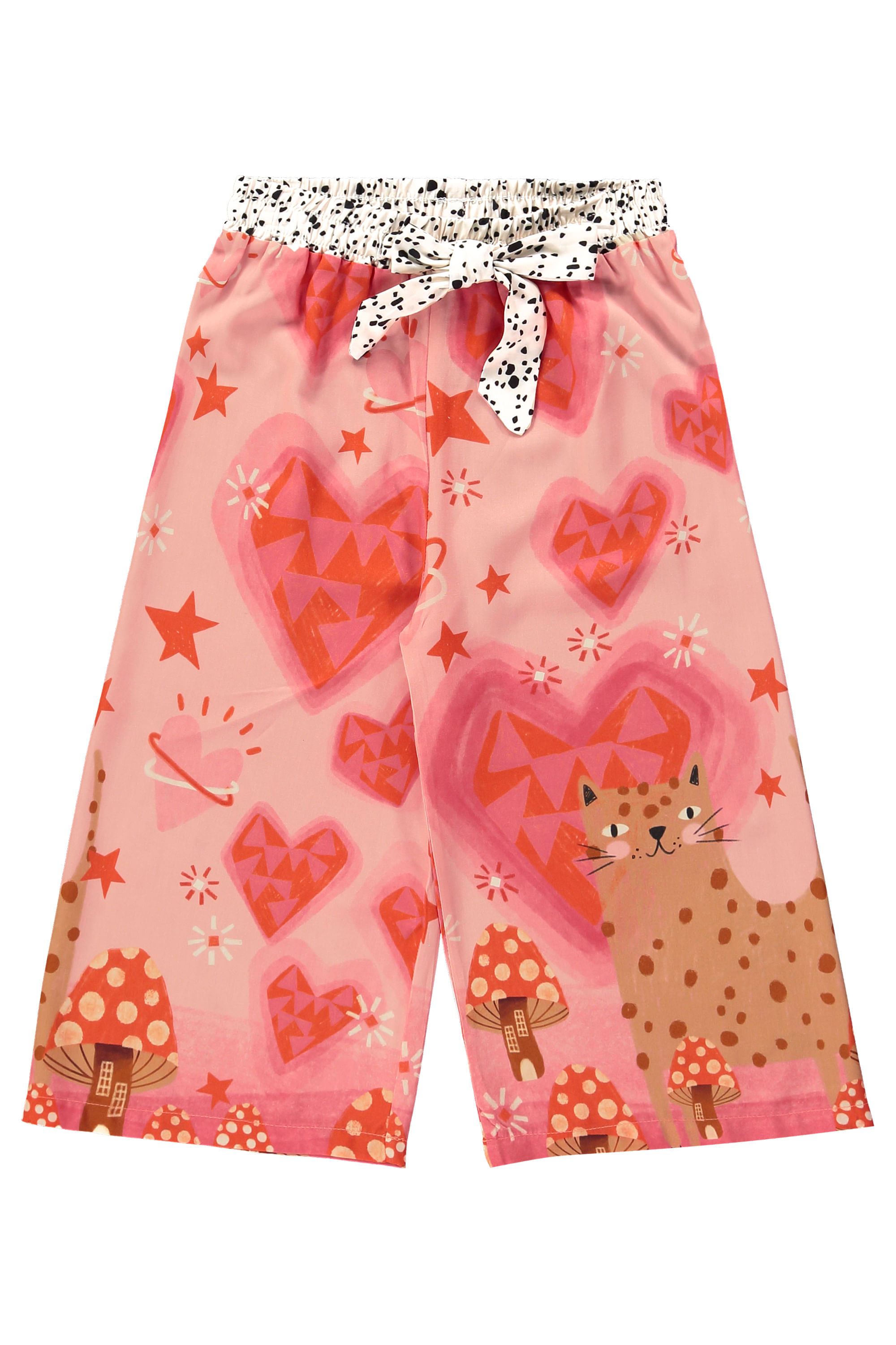 Conjunto Infantil com Top e Calça Pantacourt Gatinhos (Off White) Três e Já - Imagem 32