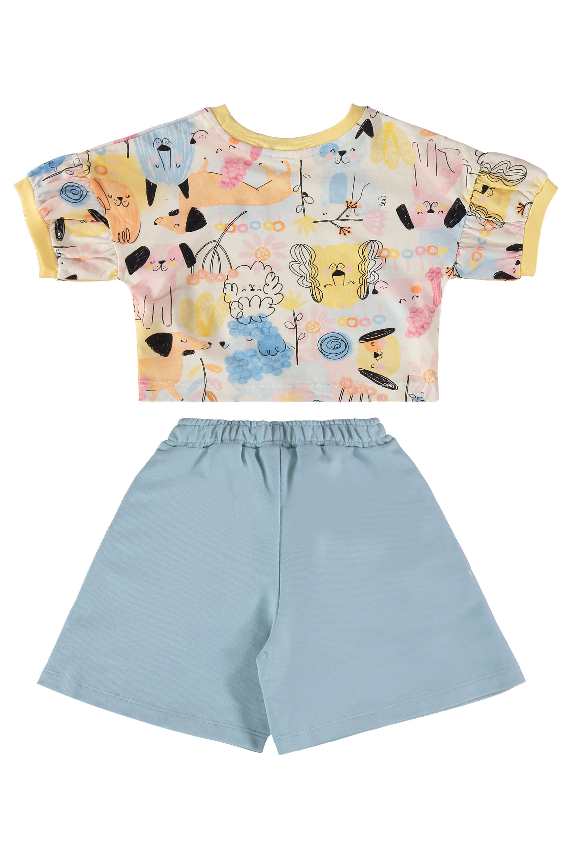 Conjunto Aumigo Infantil Feminino com Blusa e Bermuda (Off White) Três e Já - Imagem 26