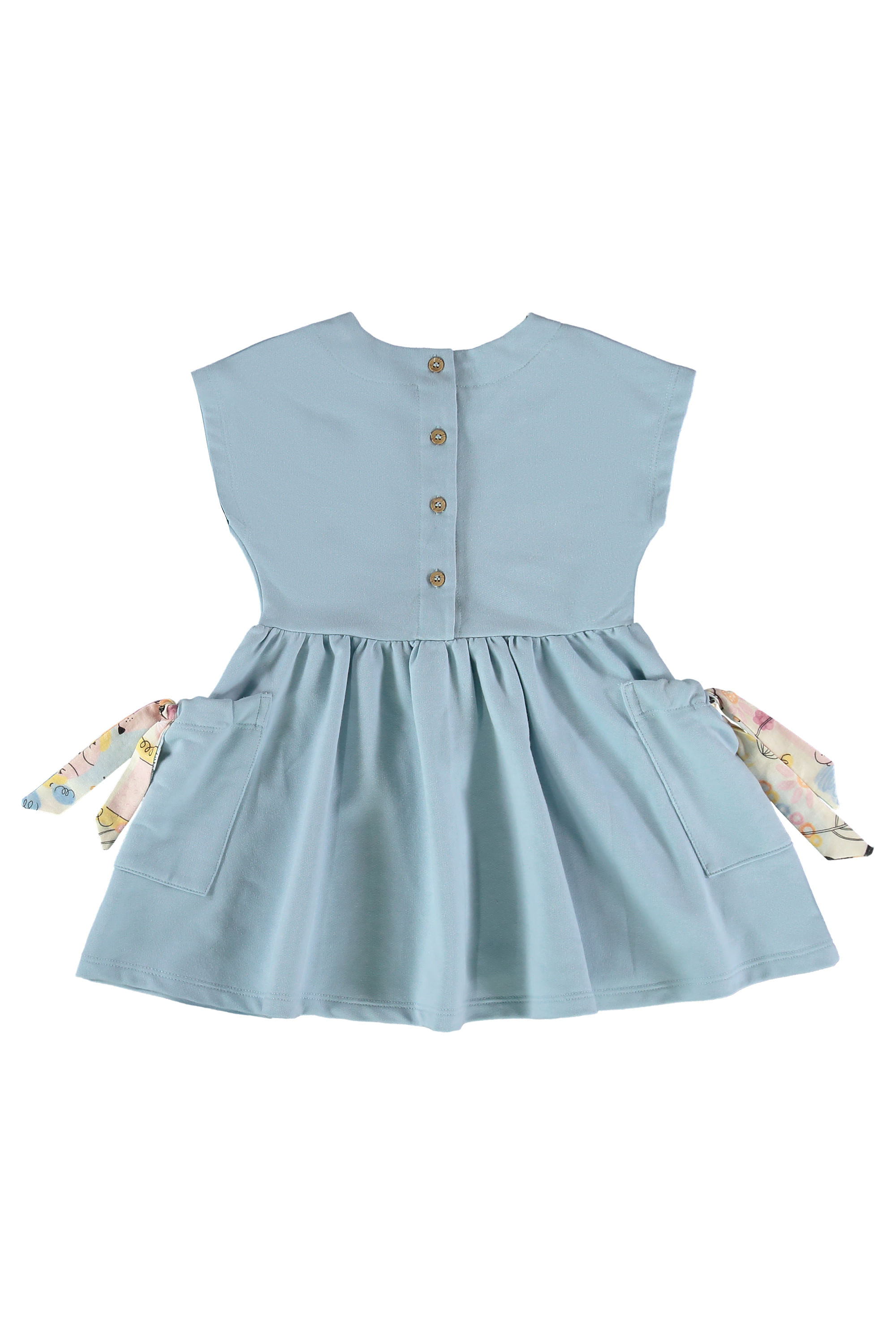 Vestido Infantil Aumigo em Moletom Sem Felpa (Azul) Três e Já - Imagem 12