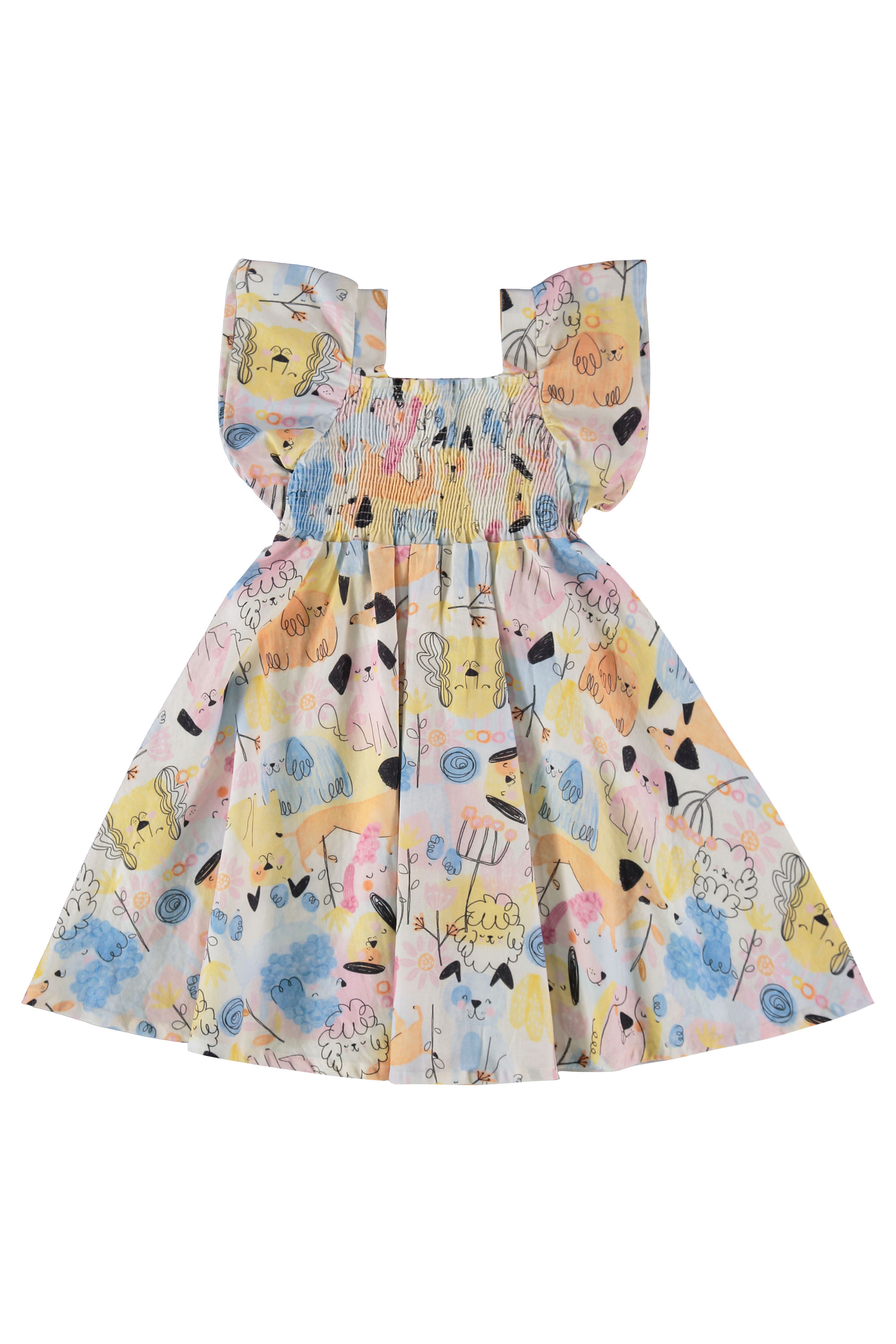 Vestido Infantil em Viscolinho Aumigo (Azul) Três e Já - Imagem 4