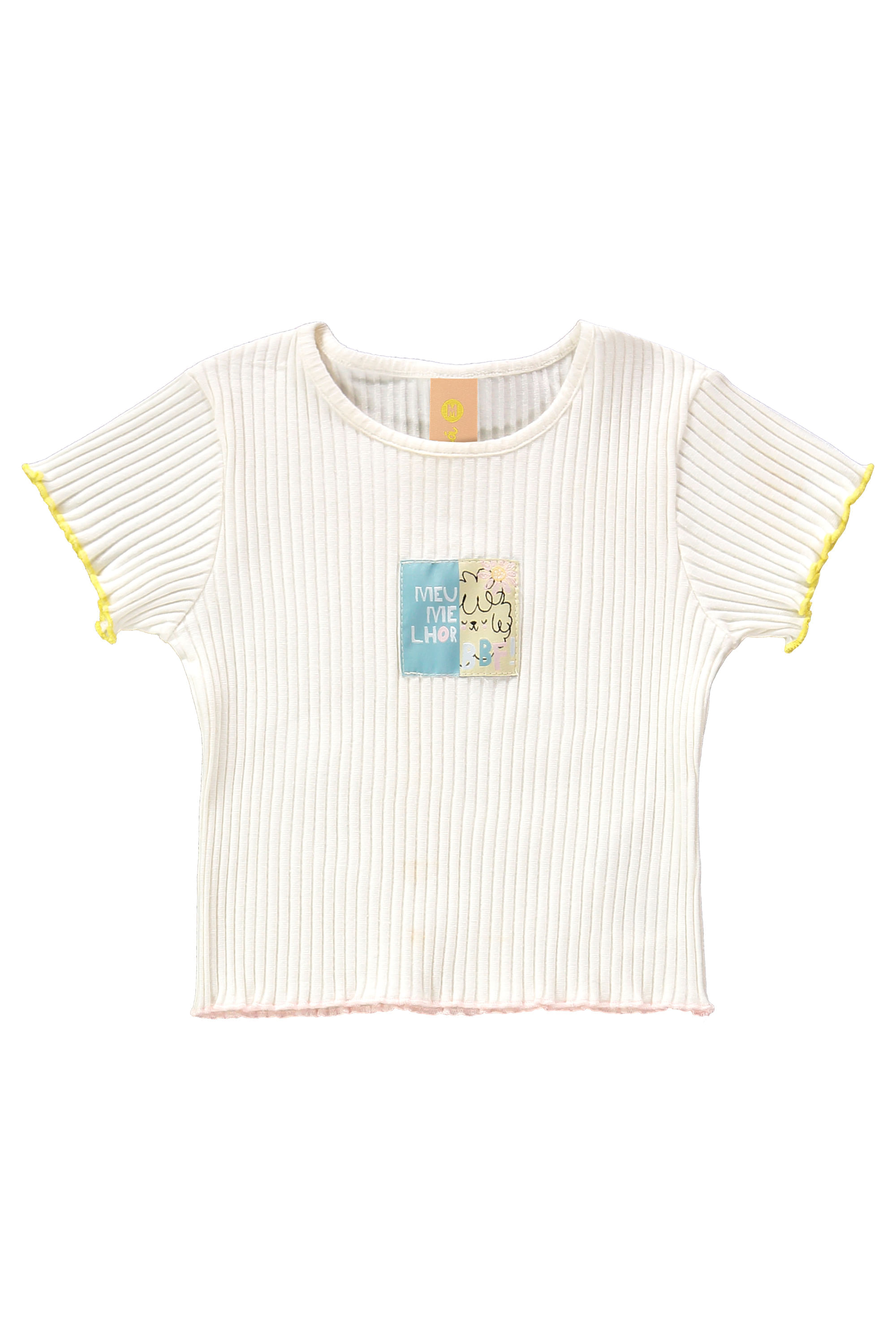 Conjunto Infantil com Cropped e Saia Aumigo (Off White) Três e Já - Imagem 17