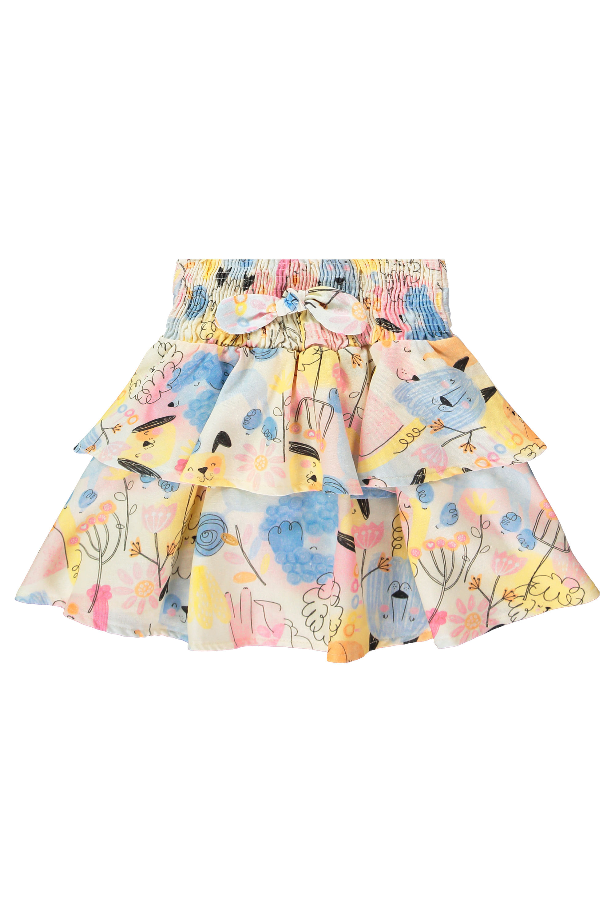 Conjunto Infantil com Cropped e Saia Aumigo (Off White) Três e Já - Imagem 32
