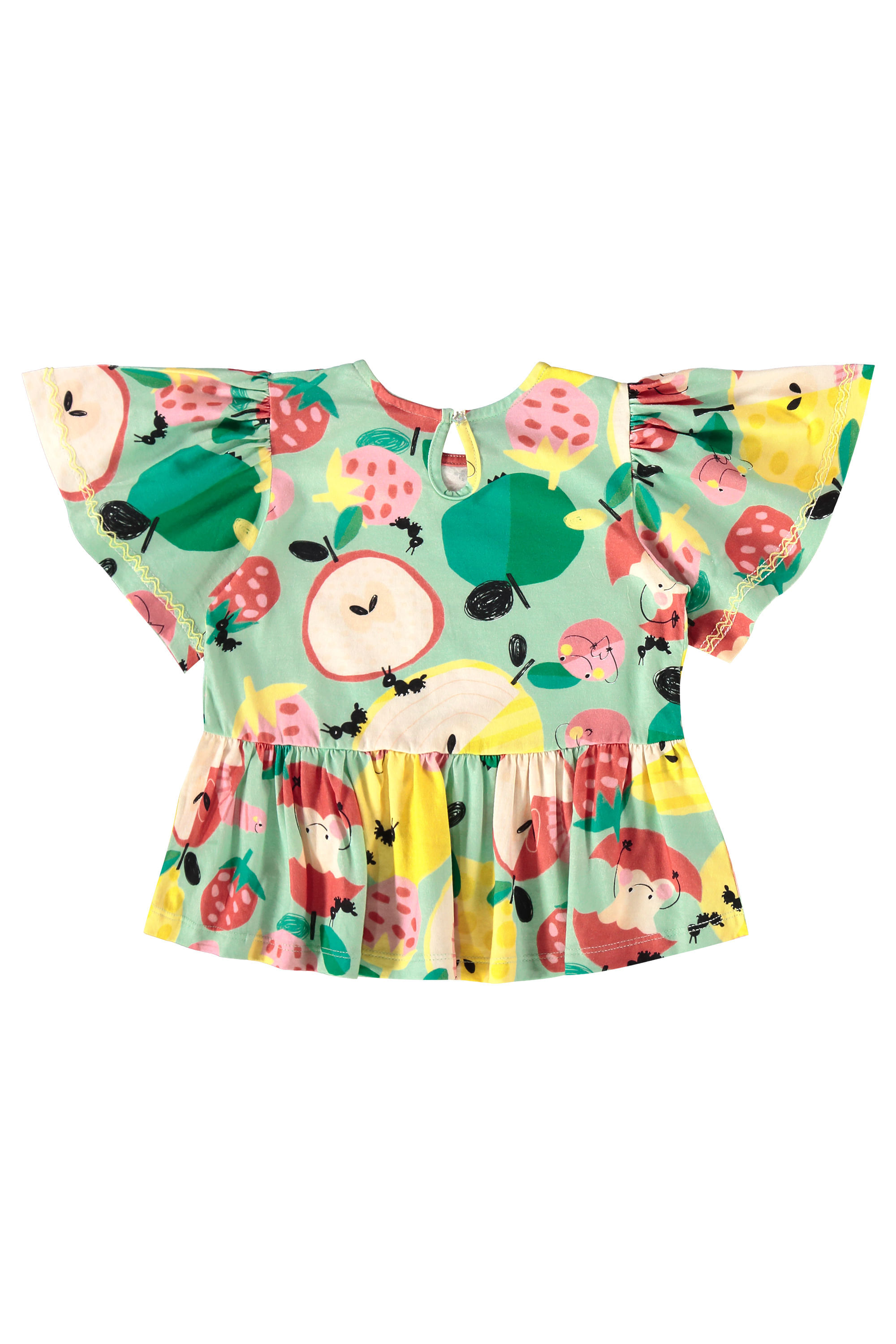 Conjunto Infantil Pomar Feliz com Blusa e Short (Verde) Três e Já - Imagem 6