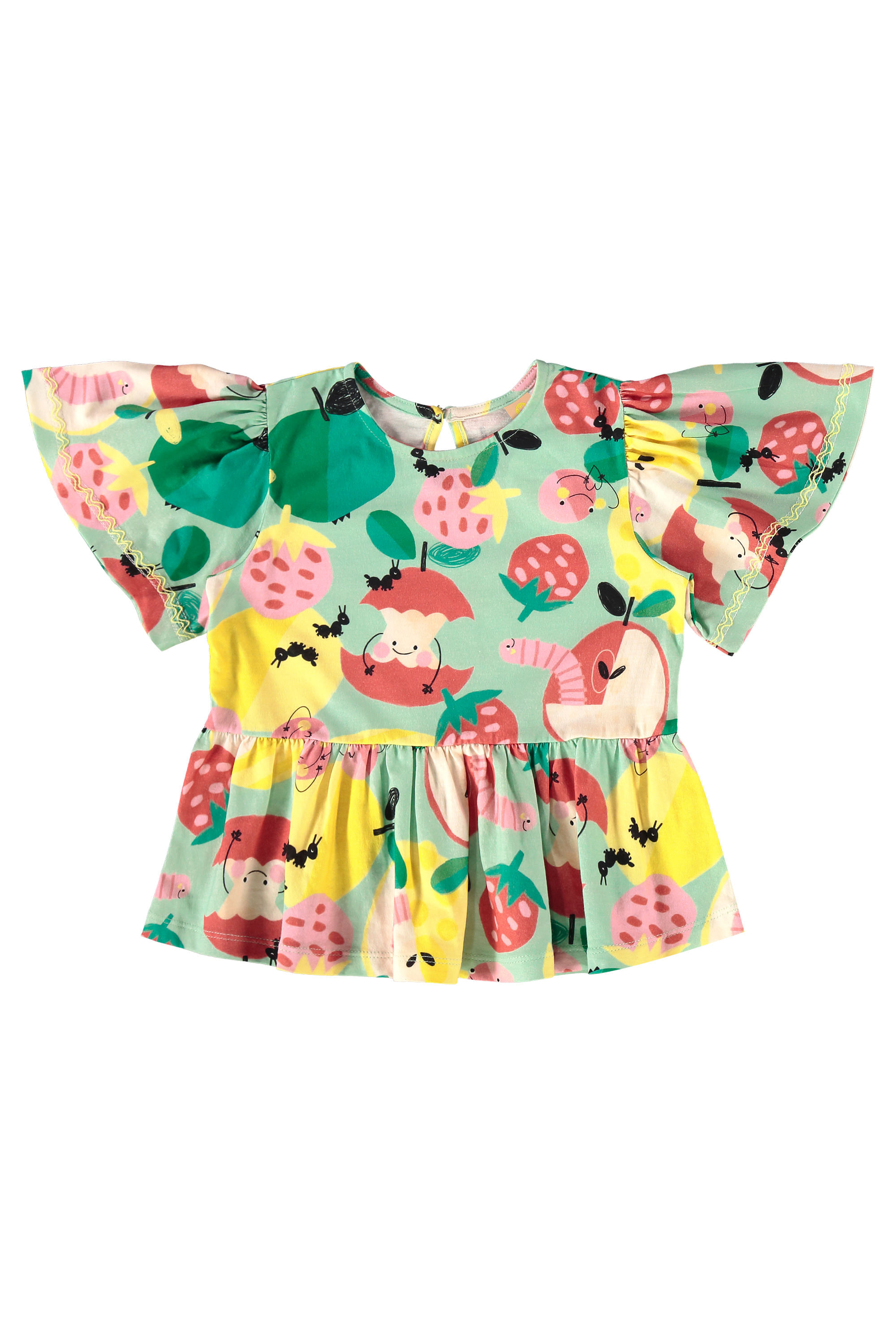 Conjunto Infantil Pomar Feliz com Blusa e Short (Verde) Três e Já - Imagem 31