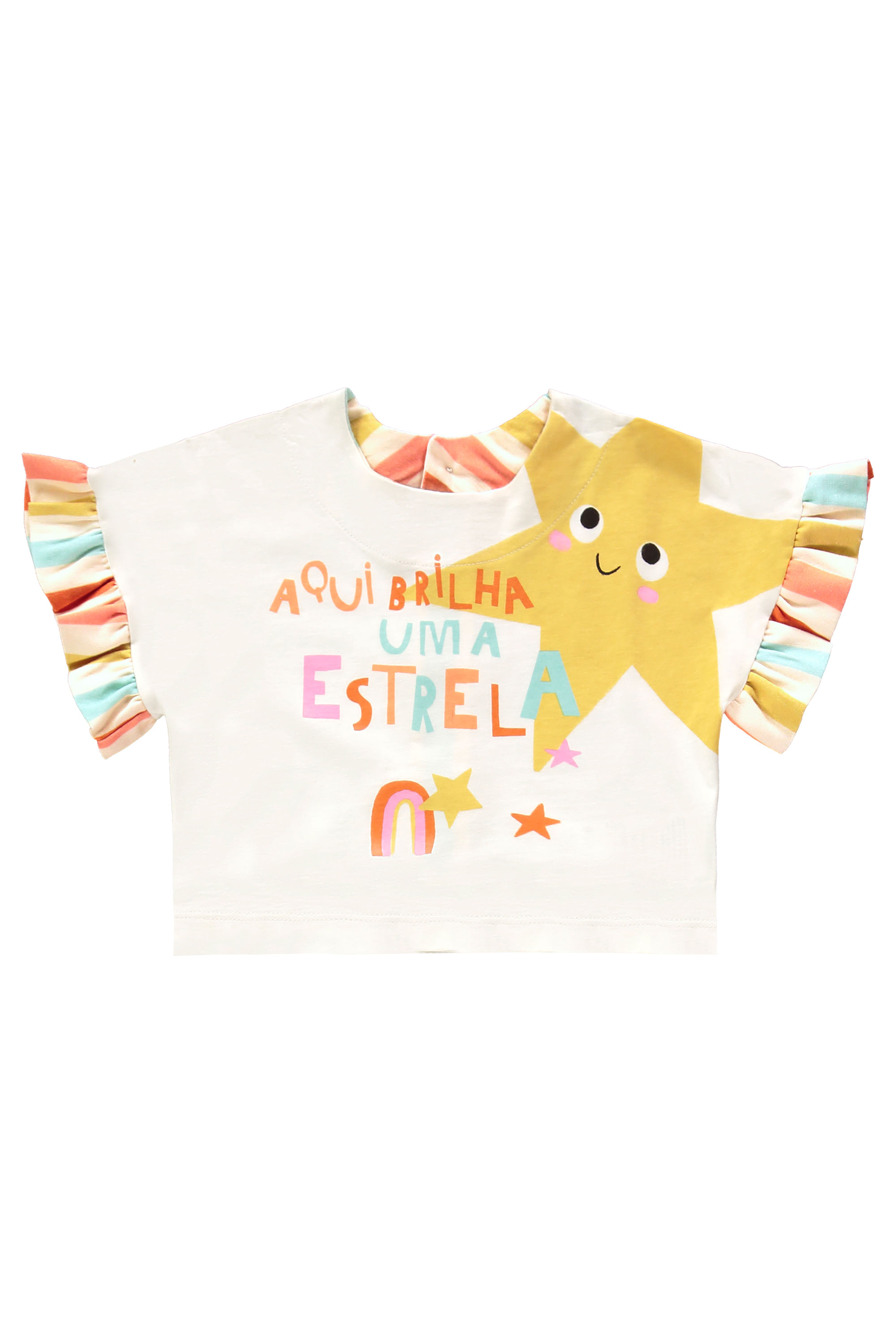 Conjunto Interestelar com Blusa e Short Infantil (Off White) Três e Já - Imagem 3