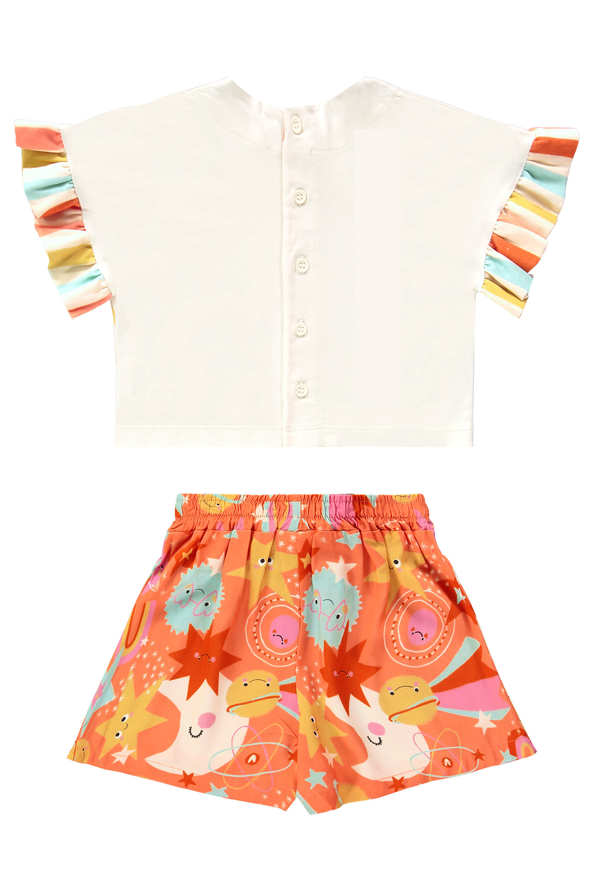 Conjunto Interestelar com Blusa e Short Infantil (Off White) Três e Já - Imagem 14