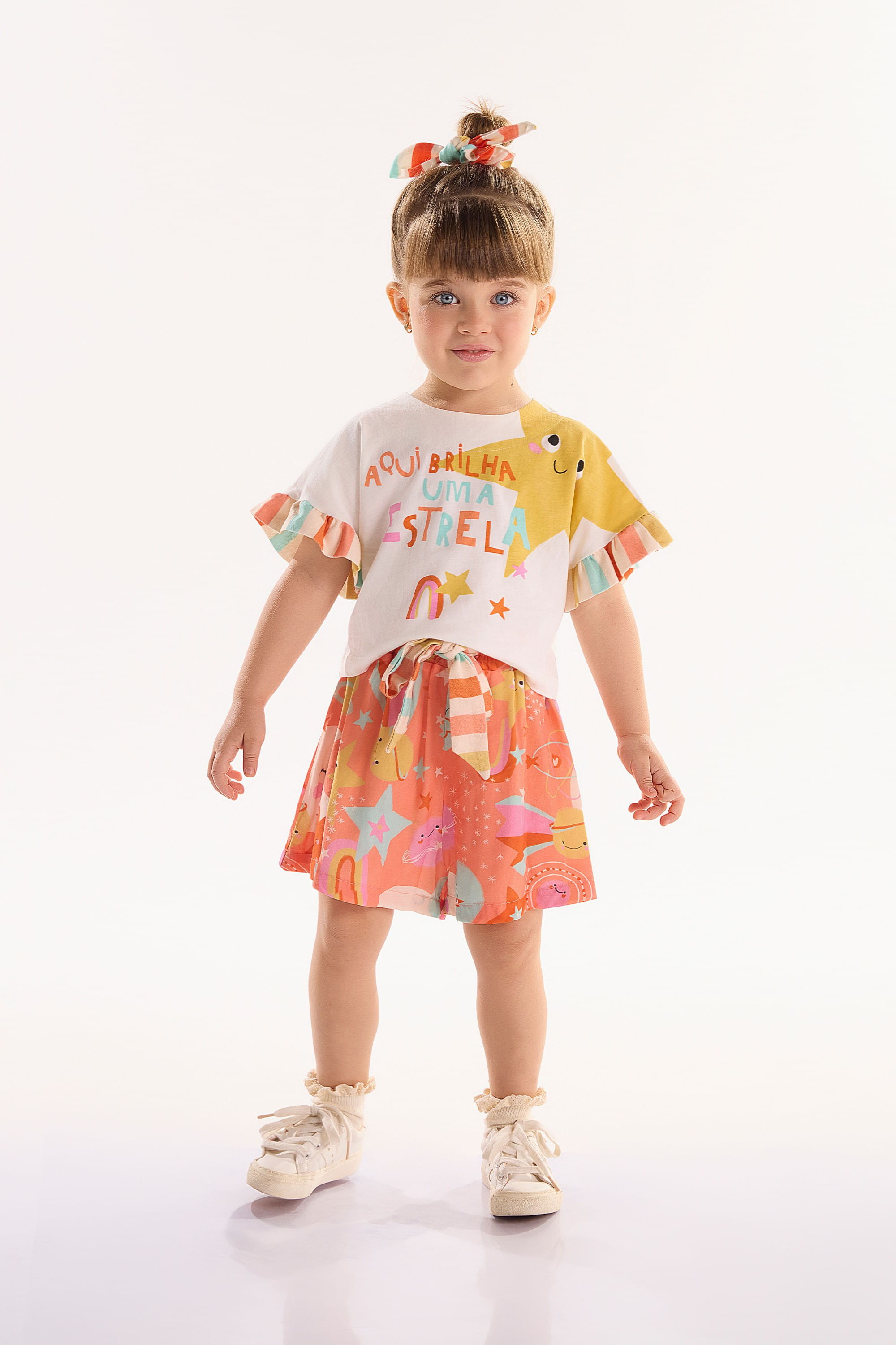 Conjunto Interestelar com Blusa e Short Infantil (Off White) Três e Já - Imagem 41