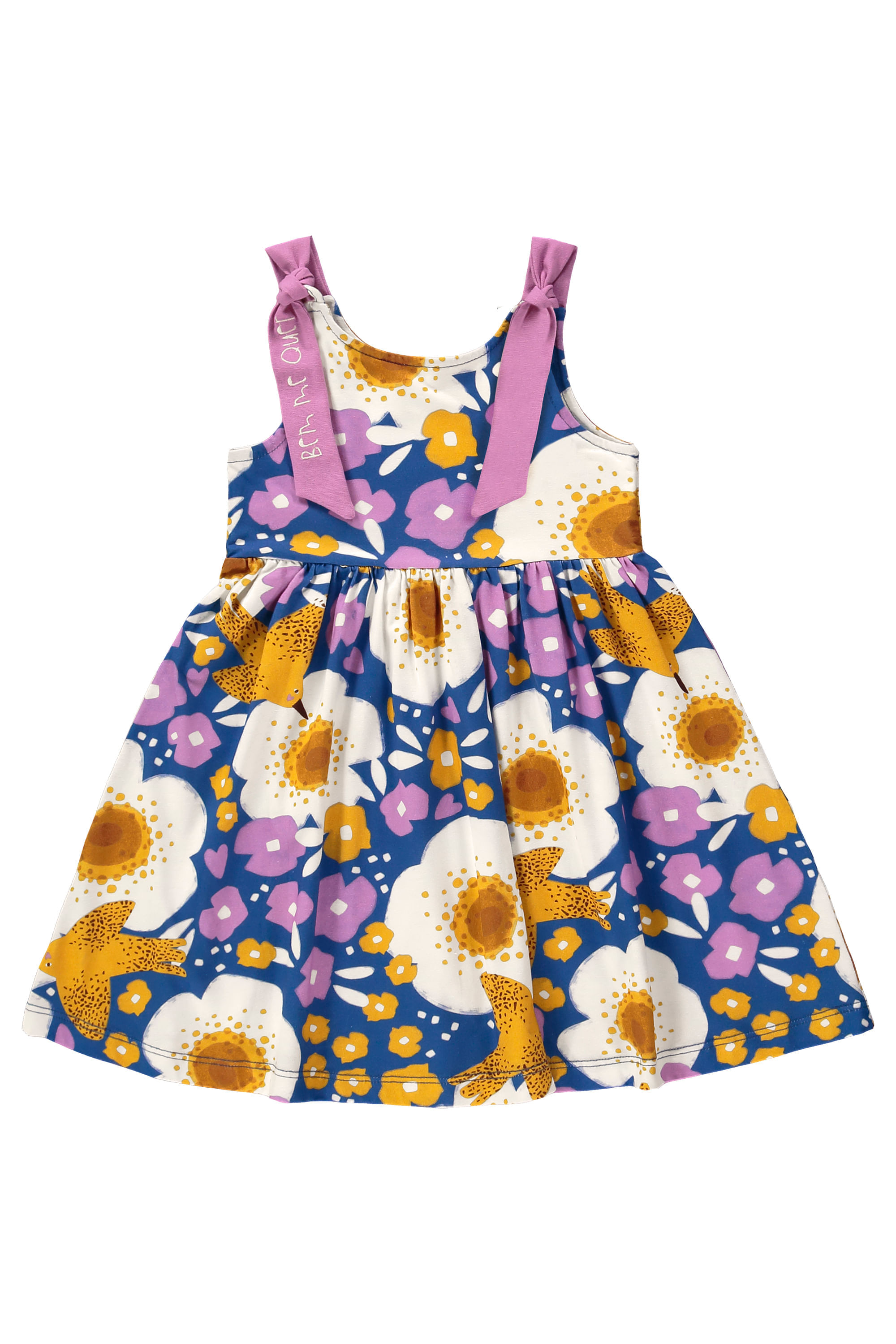 Vestido Infantil Bem Me Quer em Meia Malha (Azul) Três e Já - Imagem 10