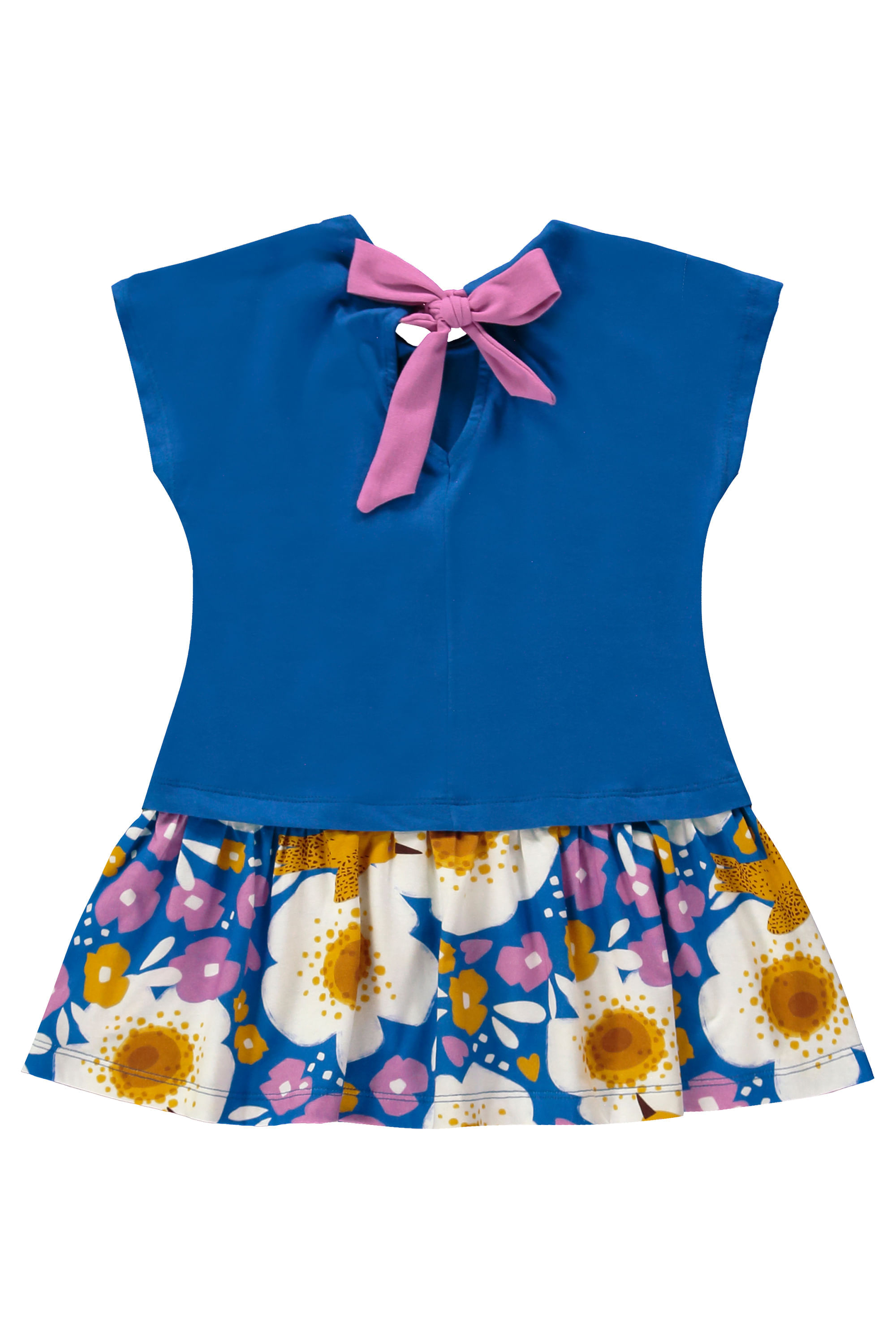 Vestido Bem Me Quer Infantil em Meia Malha (Azul) Três e Já - Imagem 20