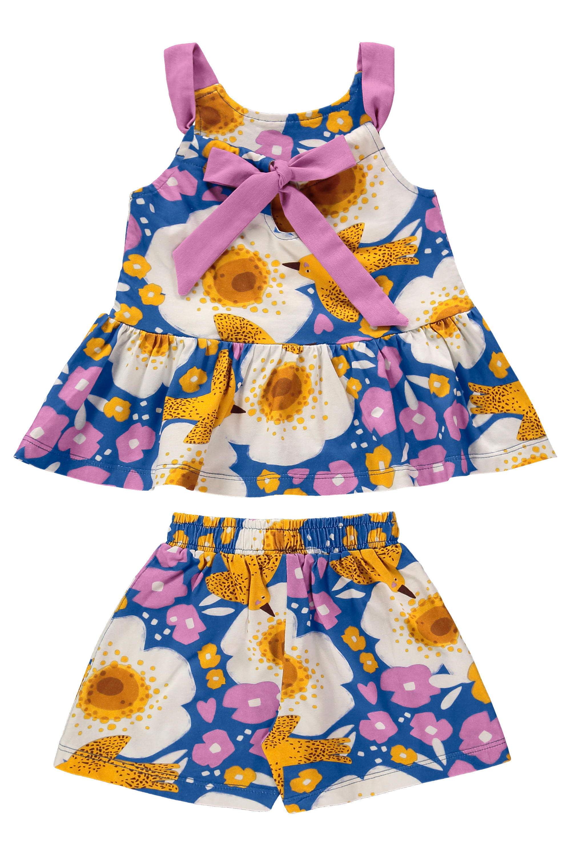 Conjunto Bem Me Quer Infantil com Blusa e Short (Azul) Três e Já - Imagem 22