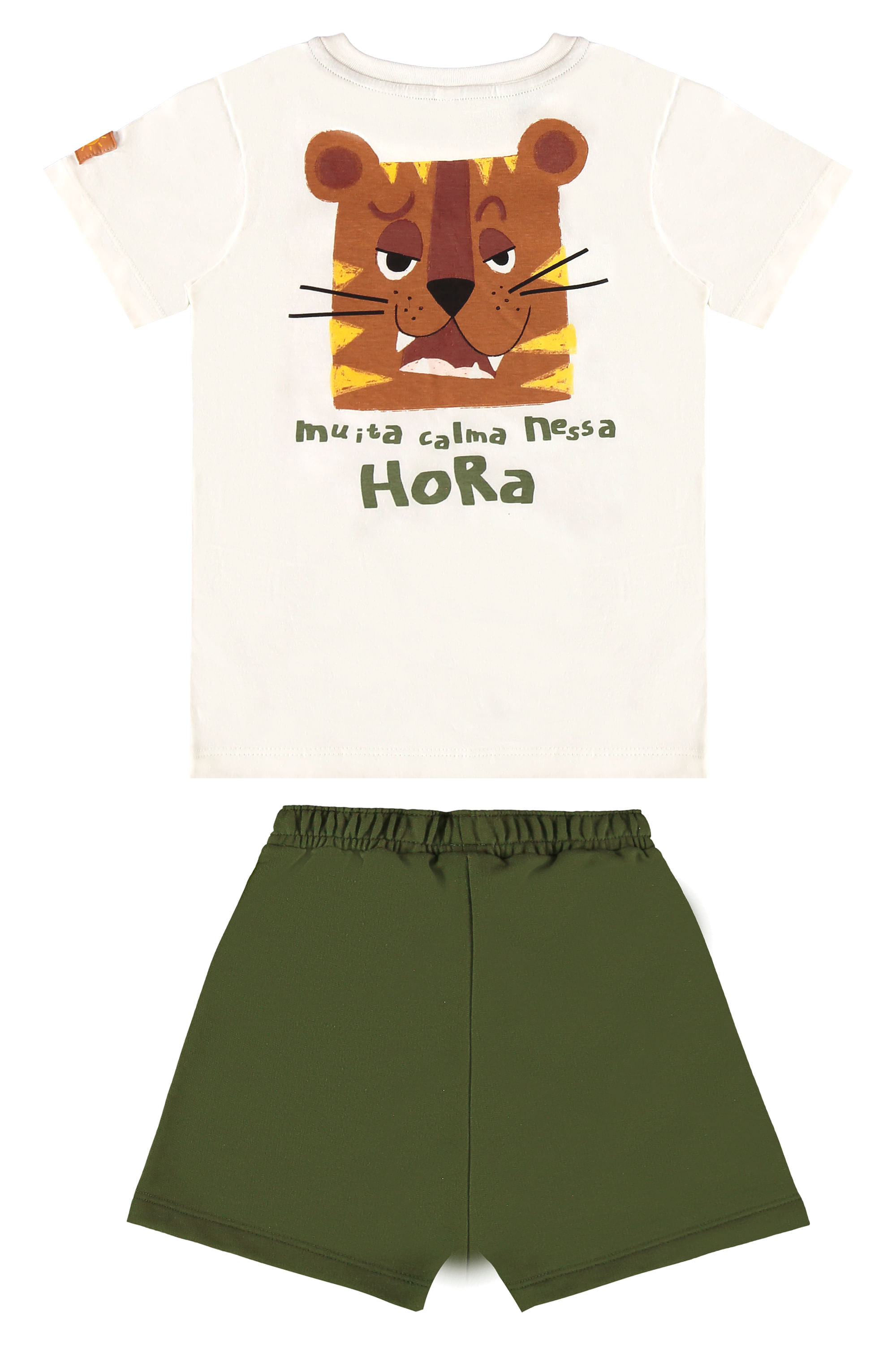 Conjunto Safári Infantil Masculino com Camiseta e Short (Off White) Três e Já - Imagem 46