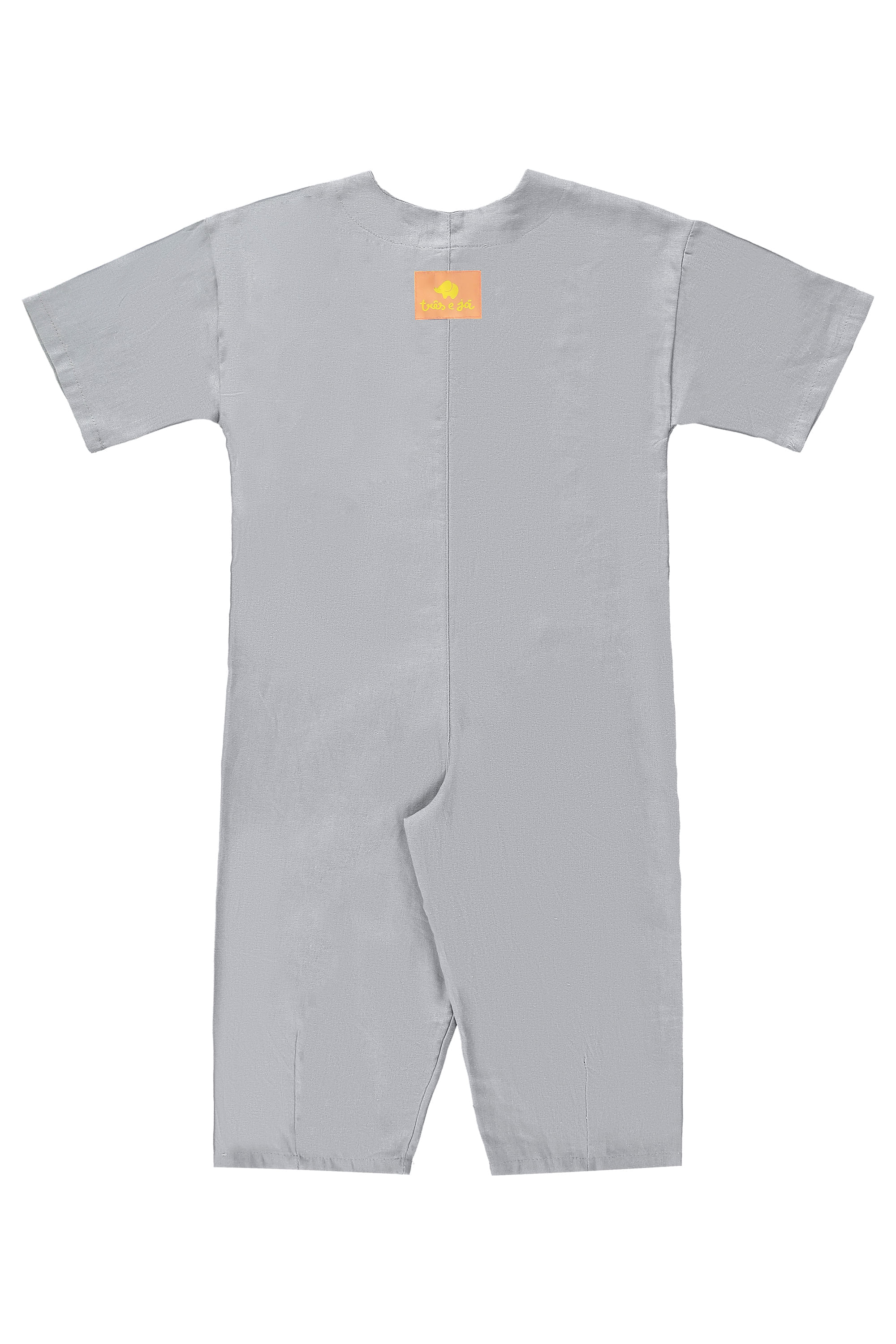 Macacão Infantil Masculino em Viscolinho (Cinza) Três e Já - Imagem 4