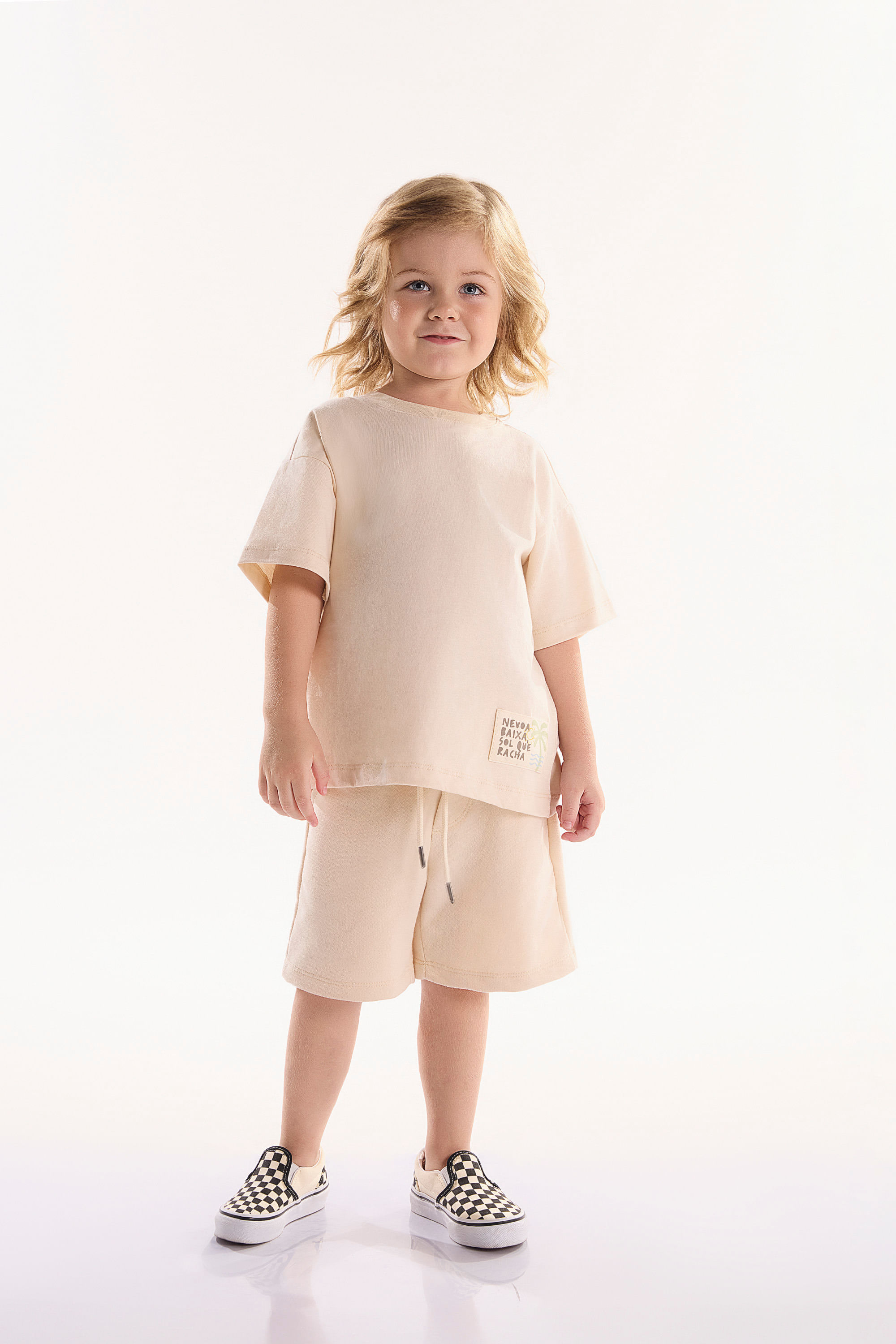 Conjunto Infantil Masculino com Camiseta e Bermuda Beiramar (Bege) Três e Já - Imagem 17