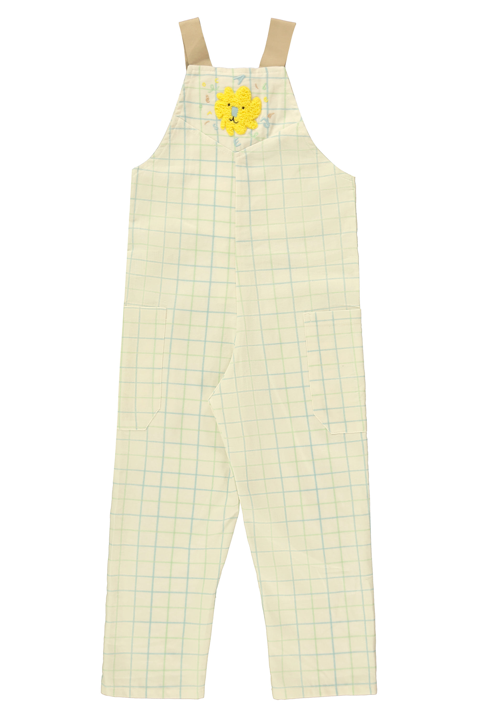 Jardineira Infantil Masculina em Viscolinho Beiramar (Off White) Três e Já - Imagem 12