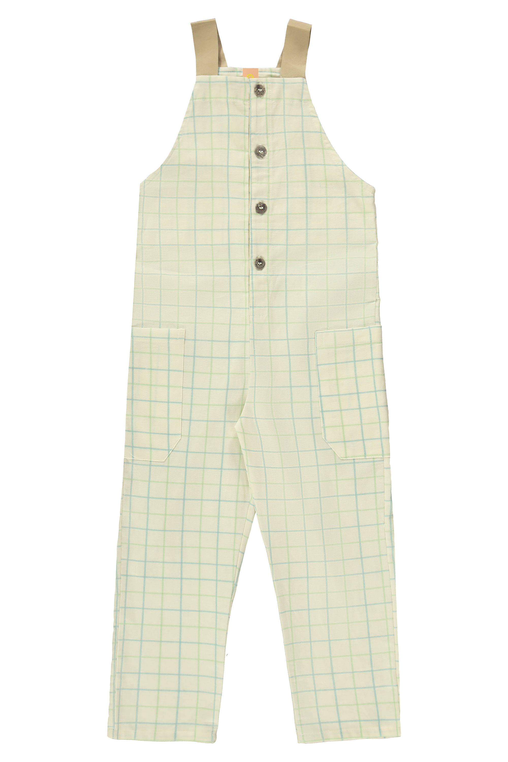 Jardineira Infantil Masculina em Viscolinho Beiramar (Off White) Três e Já - Imagem 22