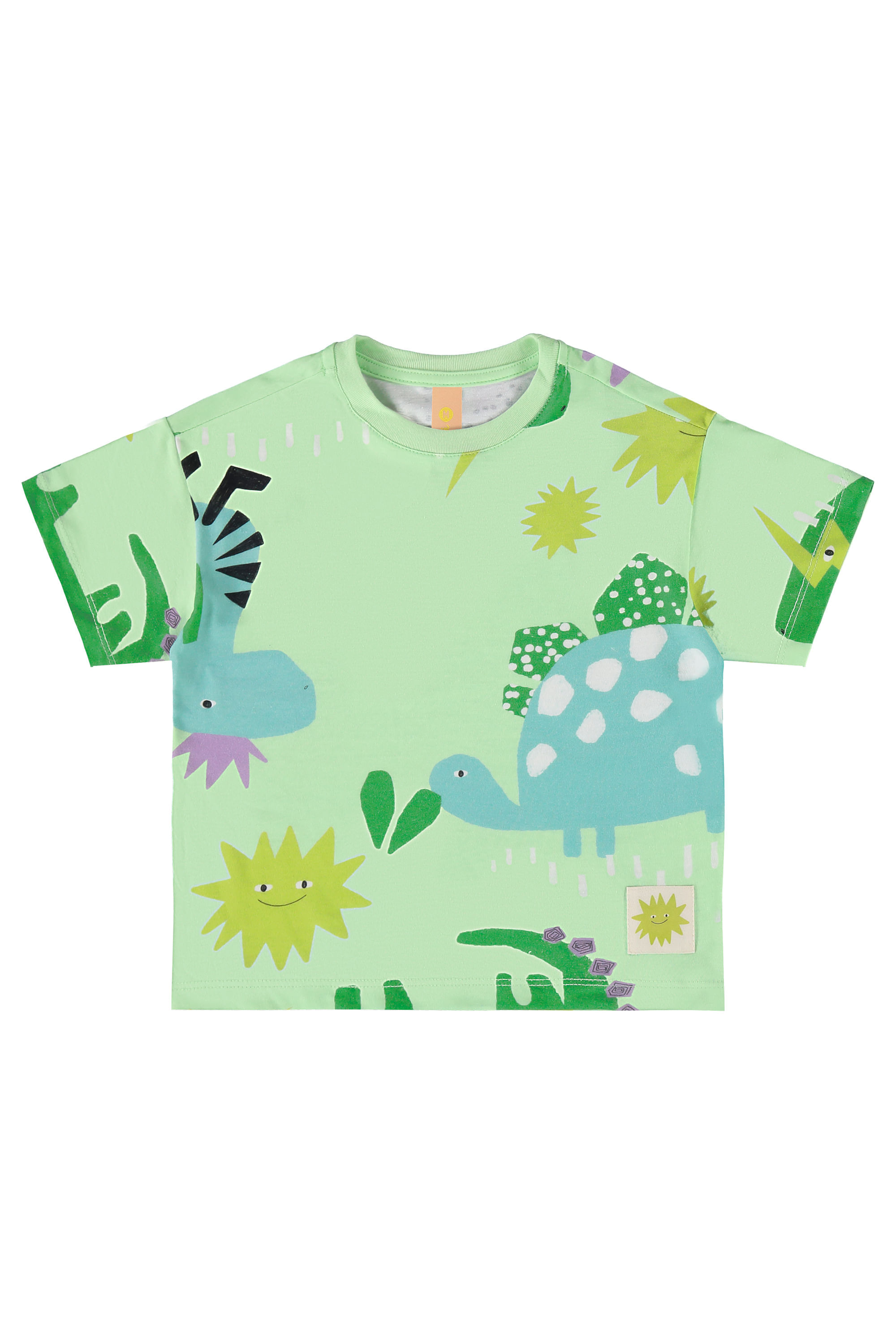 Conjunto Infantil Masculino Dino com Camiseta e Short (Verde) Três e Já - Imagem 10