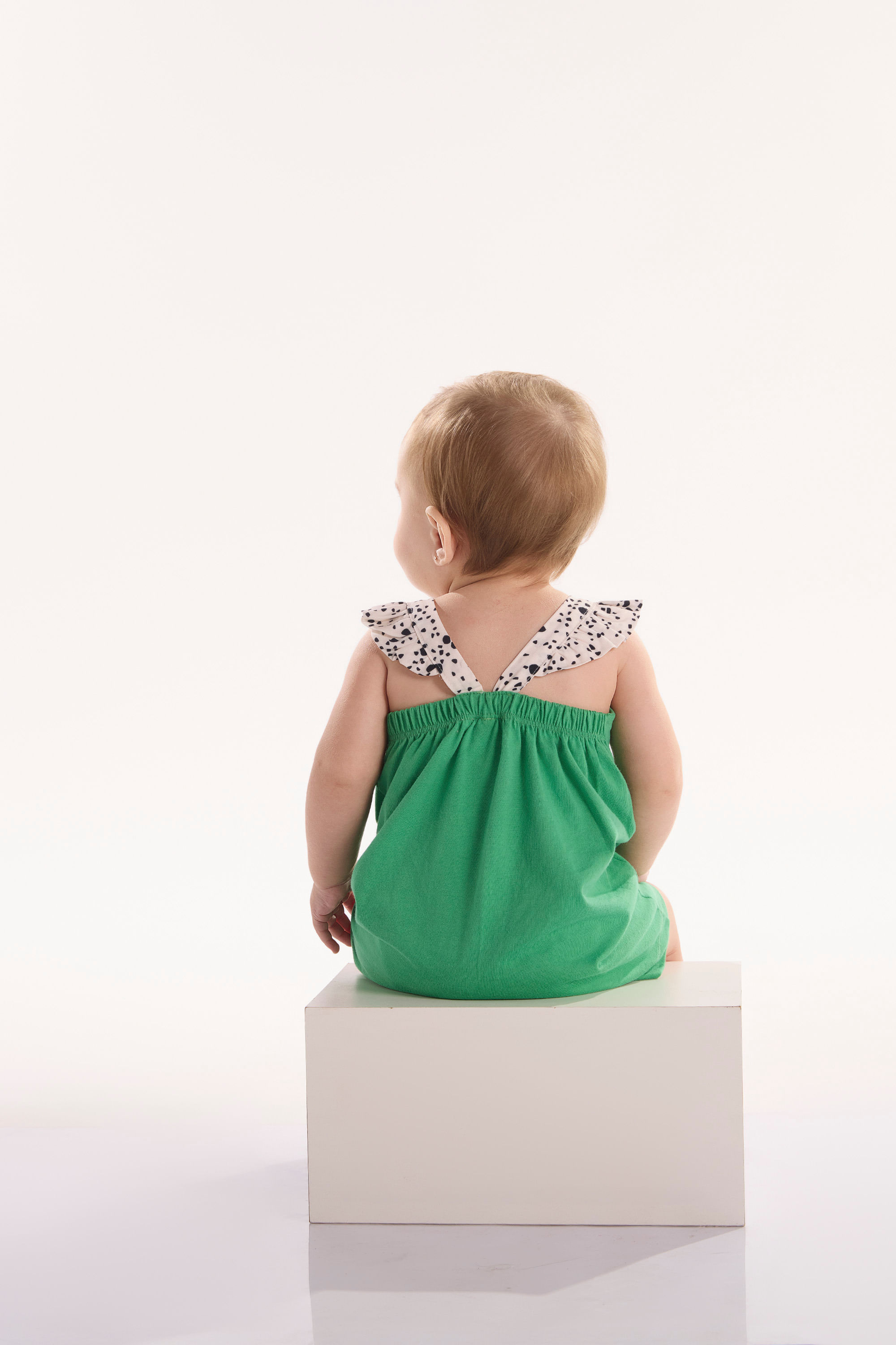 Macaquinho Bebê Menina Pomar Feliz em Meia Malha (Verde) Três e Já - Imagem 7