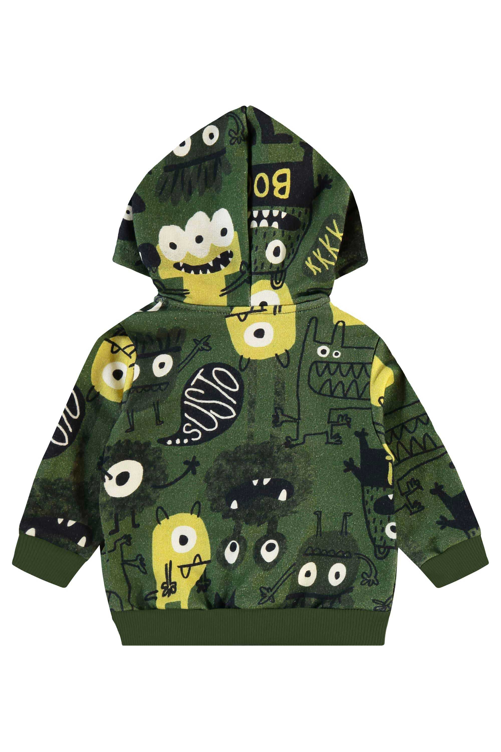 Conjunto para Bebê Menino em Moletom de Monstrinho (Verde) Três e Já - Imagem 15