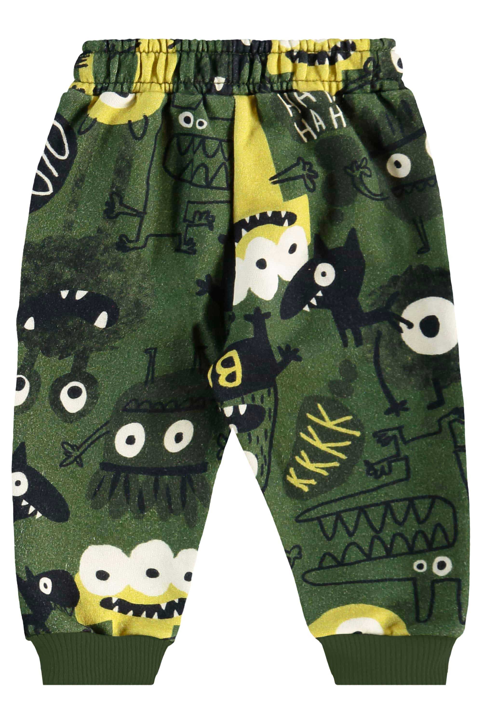 Conjunto para Bebê Menino em Moletom de Monstrinho (Verde) Três e Já - Imagem 32