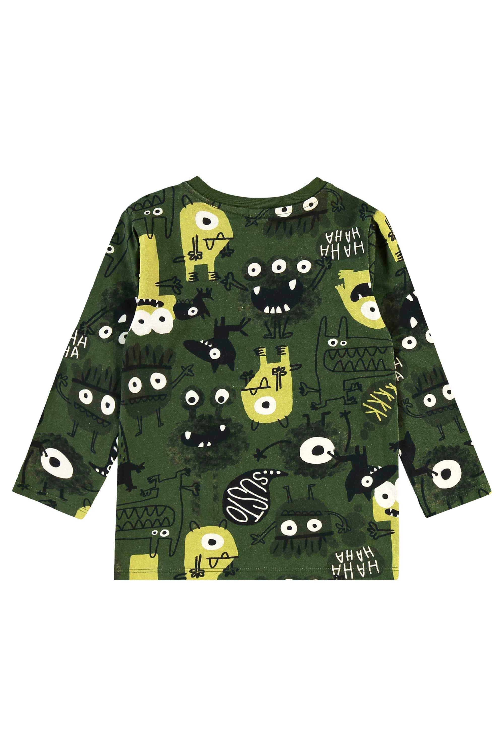 Conjunto Infantil Masculino com Camiseta e Calça de Monstrinho (Verde) Três e Já - Imagem 41