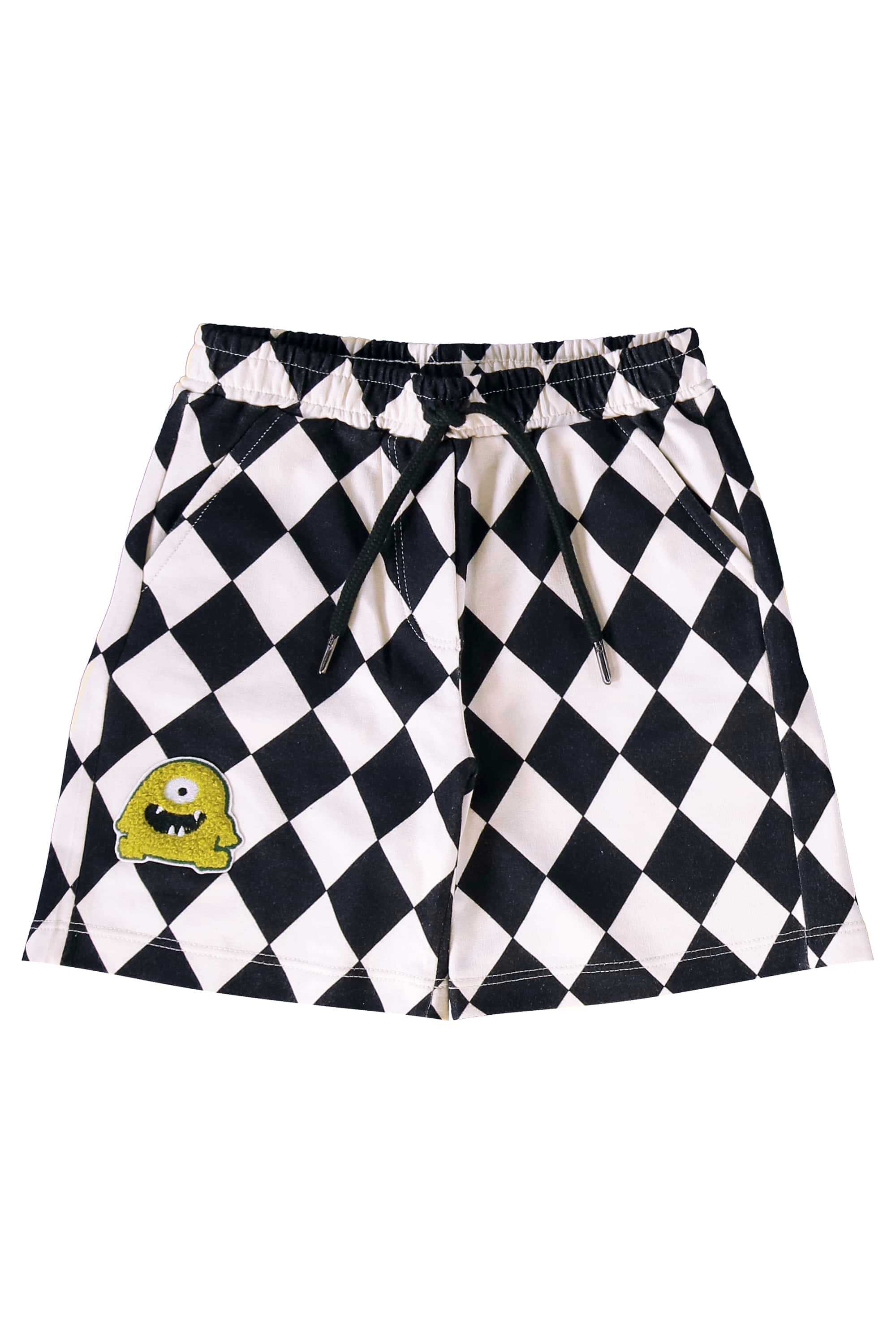 Conjunto Infantil Masculino com Blusão e Bermuda de Monstrinho (Verde) Três e Já - Imagem 44