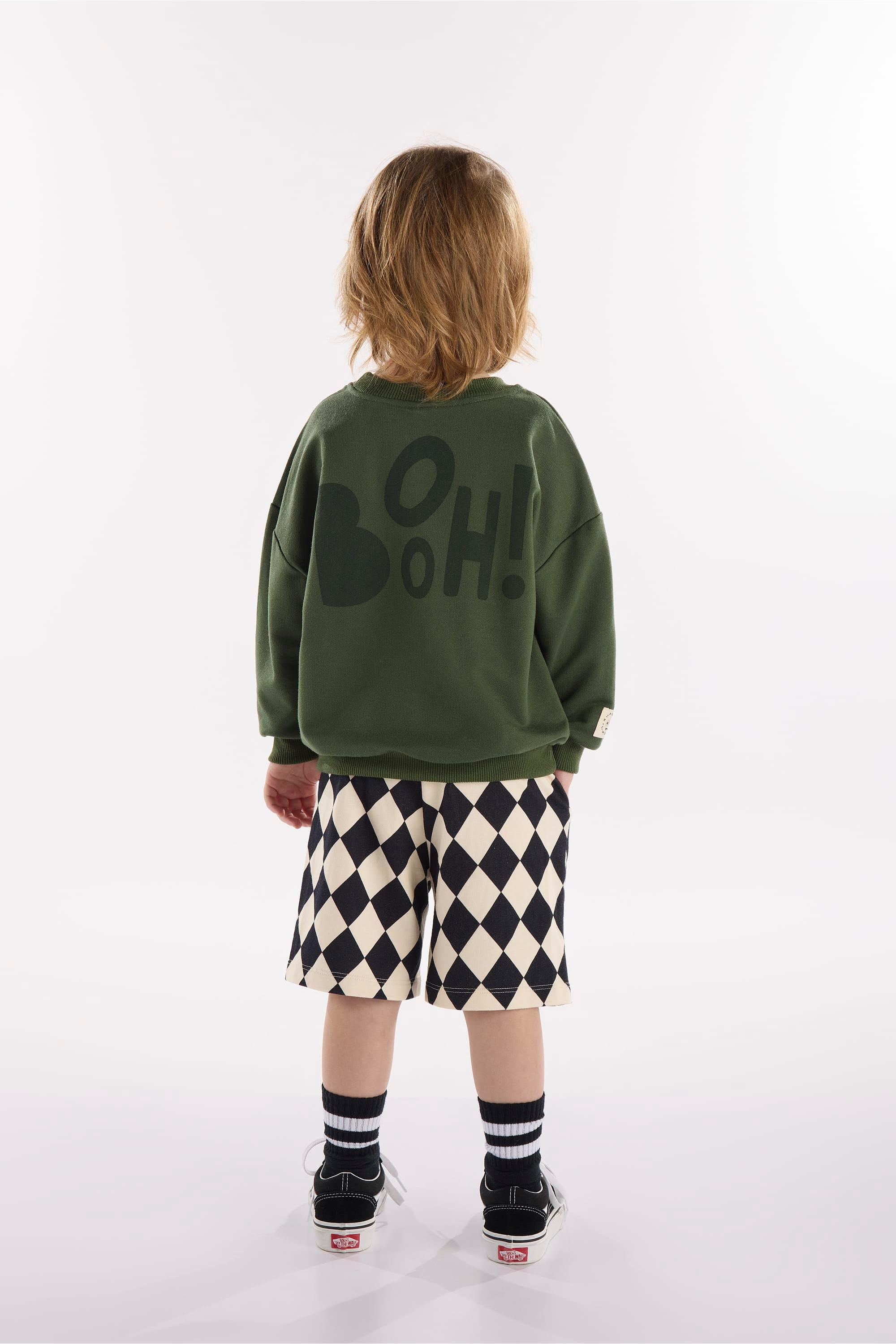 Conjunto Infantil Masculino com Blusão e Bermuda de Monstrinho (Verde) Três e Já - Imagem 45