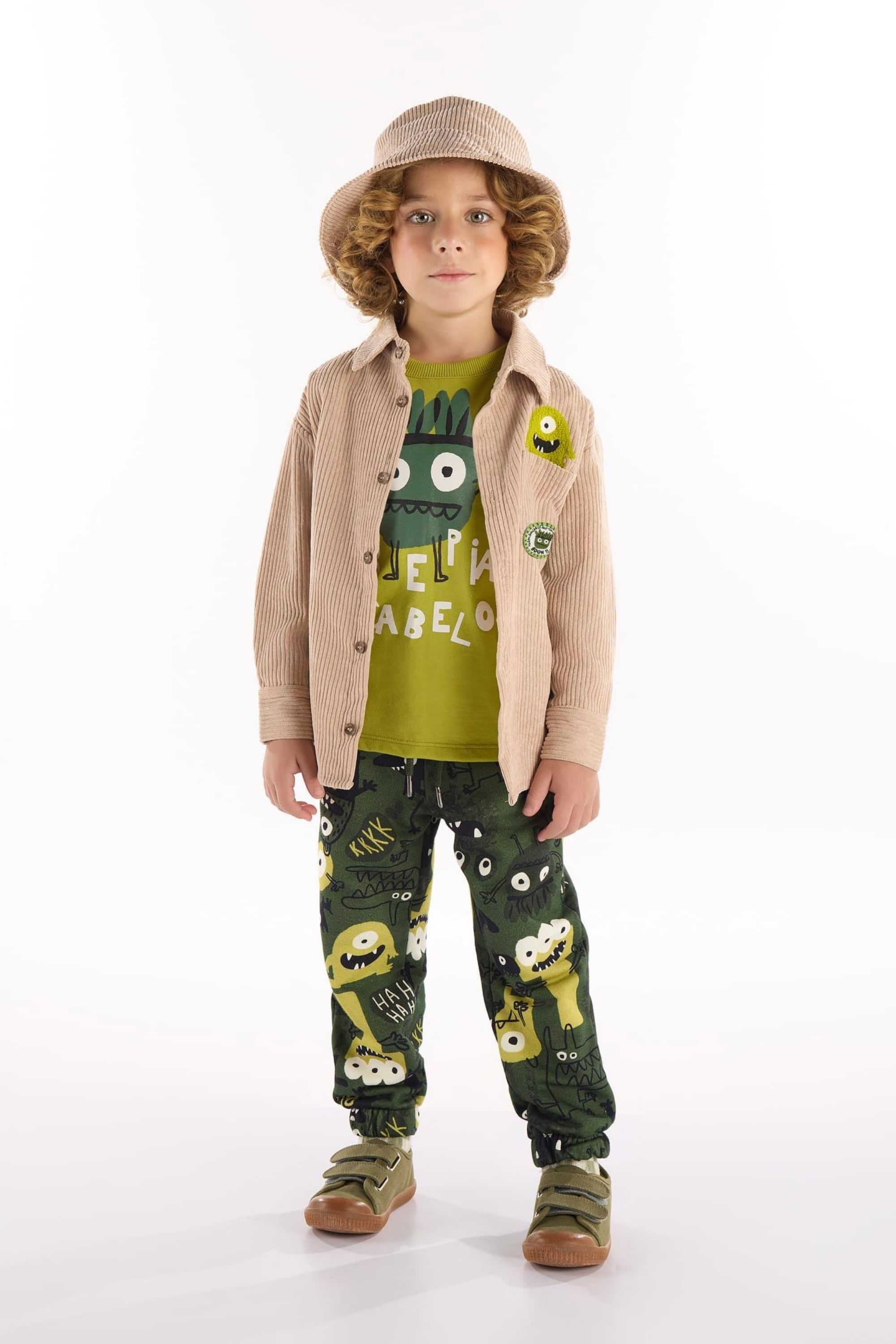 Conjunto Monstrinho Infantil Masculino 3 Peças (Verde) Três e Já - Imagem 19