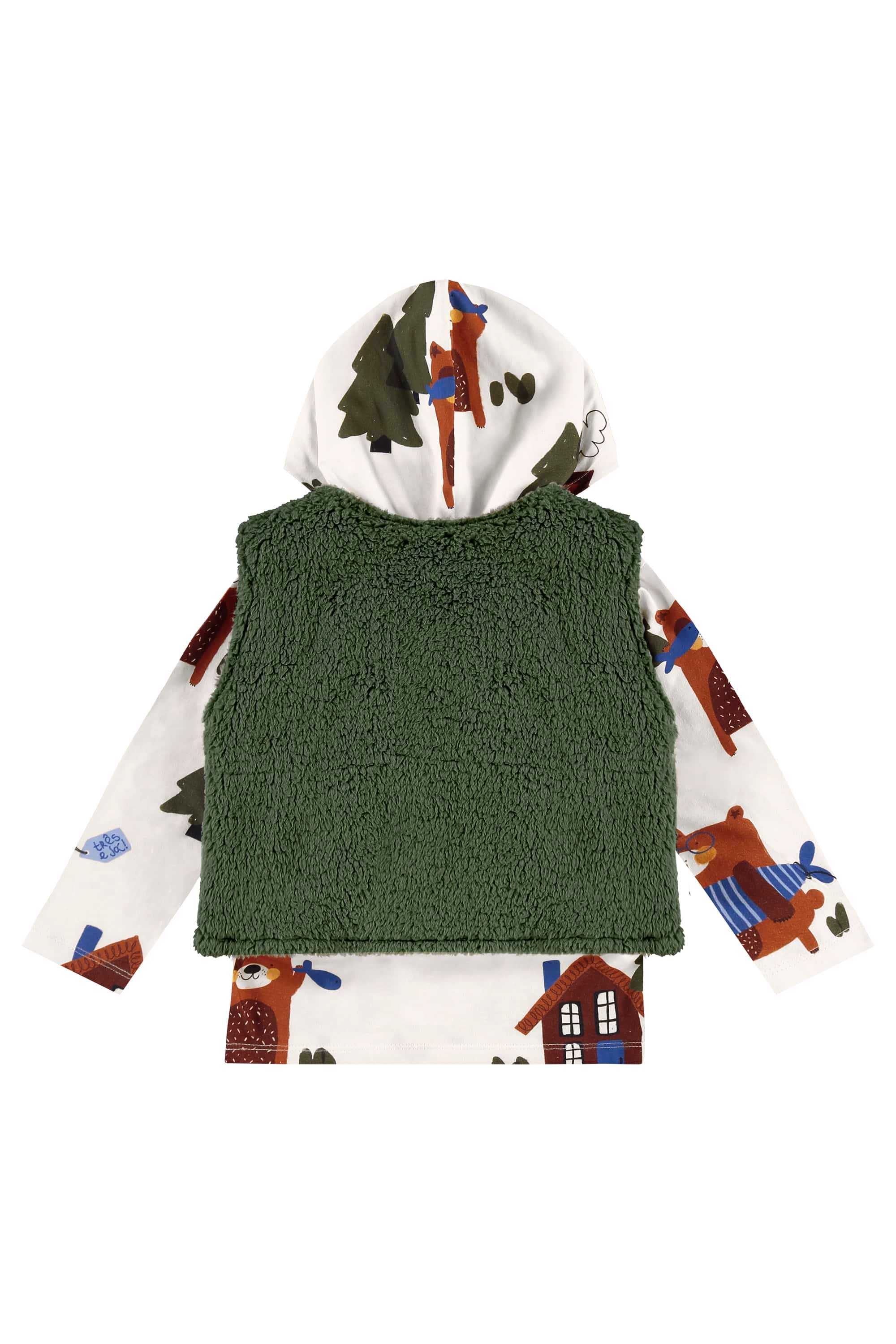 Conjunto Urso Amigo Infantil Masculino 3 Peças (Off White) Três e Já - Imagem 47