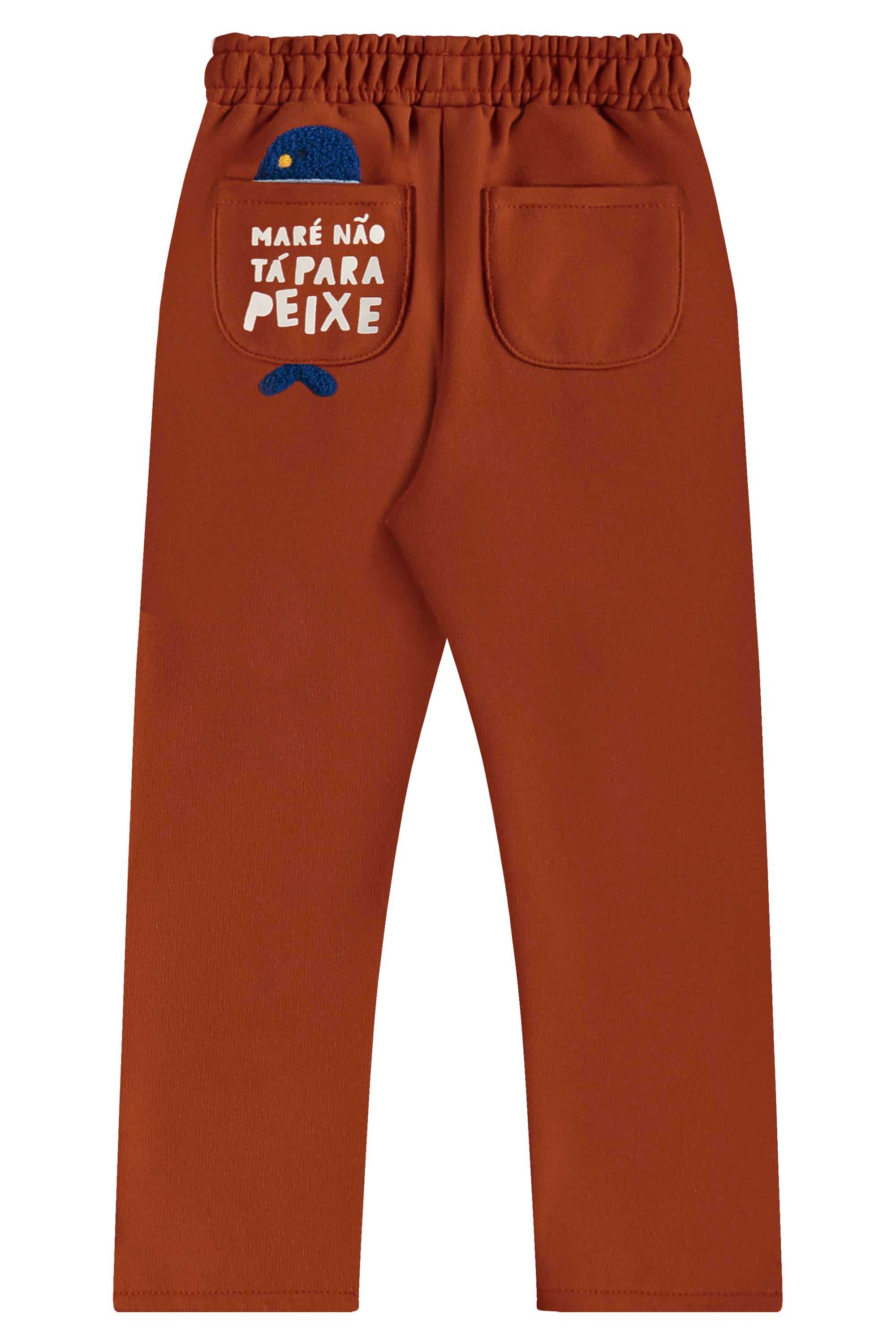 Conjunto Infantil Masculino com Blusão e Calça Urso Amigo (Marrom) Três e Já - Imagem 8