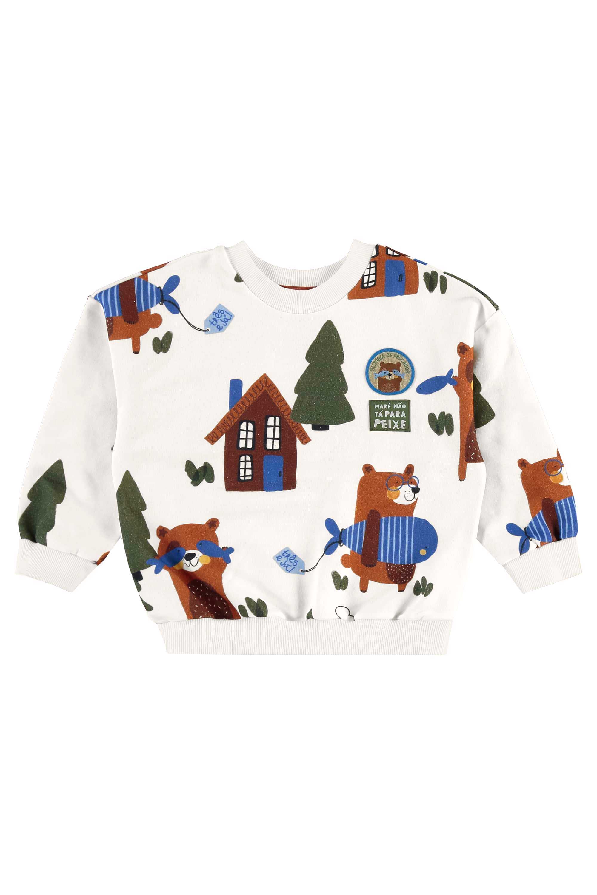 Conjunto Infantil Masculino com Blusão e Calça Urso Amigo (Marrom) Três e Já - Imagem 19