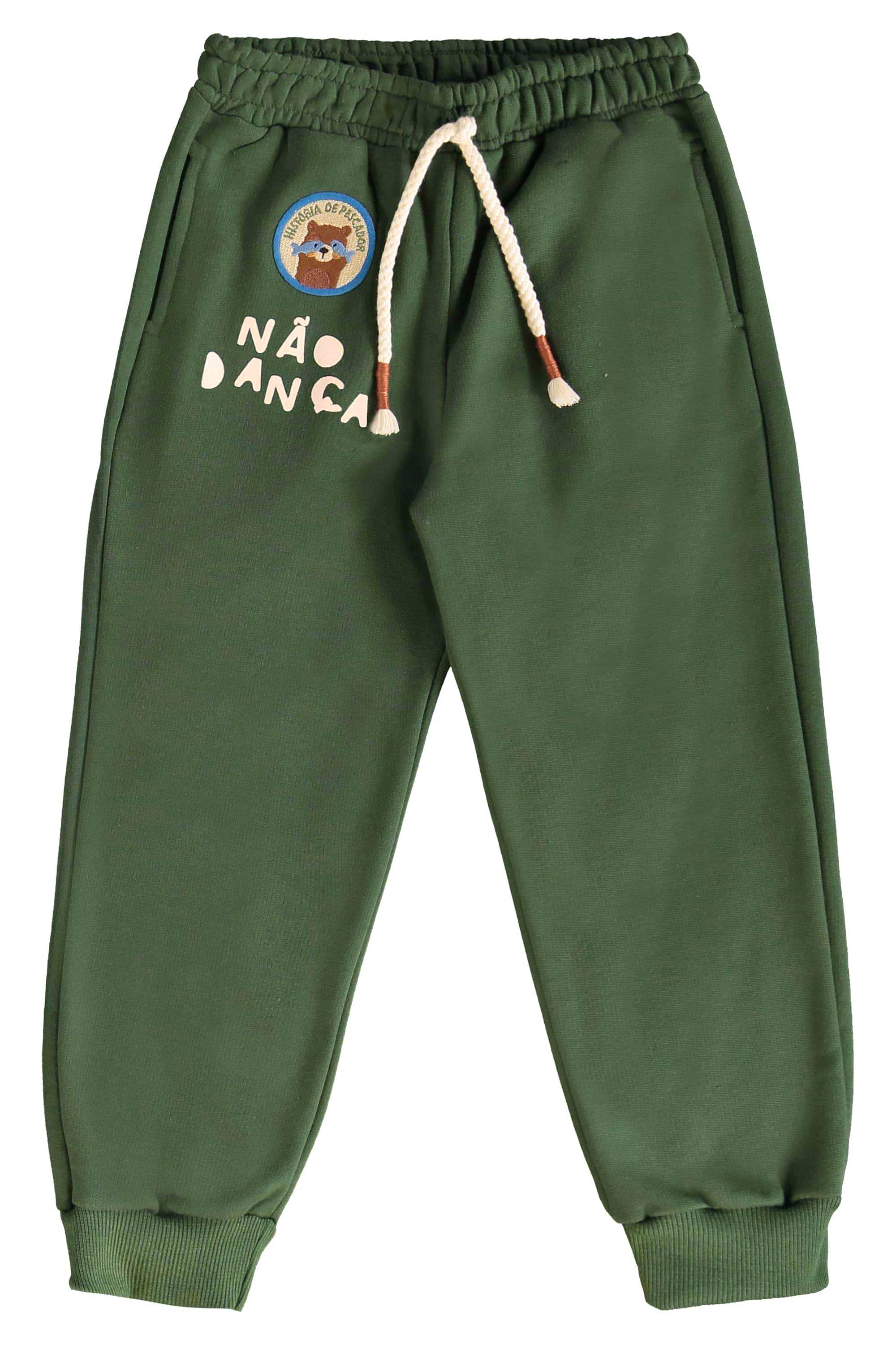 Conjunto Infantil Masculino com Casaco e Calça Urso Amigo (Verde) Três e Já - Imagem 12