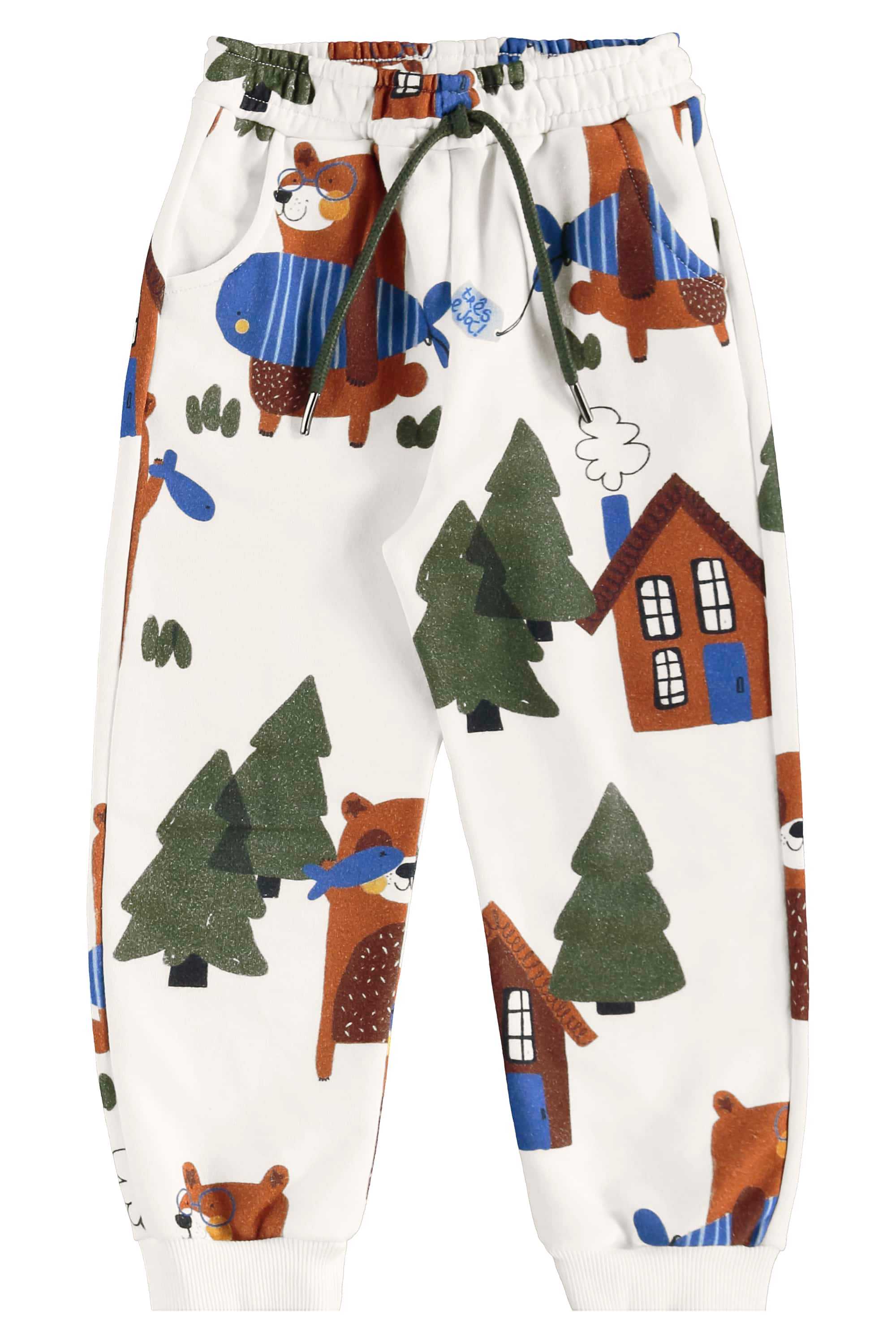 Conjunto Infantil Masculino com Jaqueta e Calça Urso Amigo (Off White) Três e Já - Imagem 28