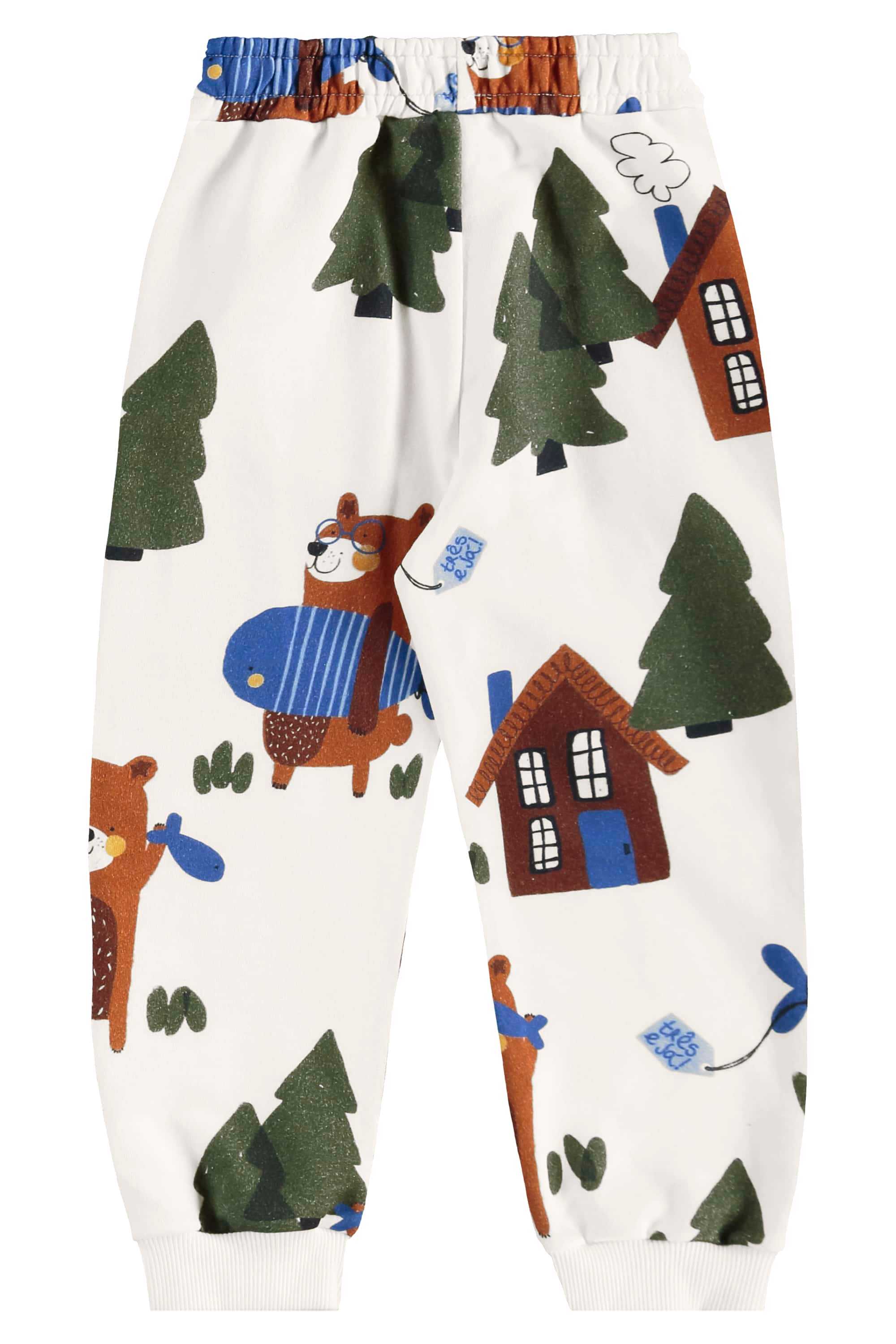 Conjunto Infantil Masculino com Jaqueta e Calça Urso Amigo (Off White) Três e Já - Imagem 32