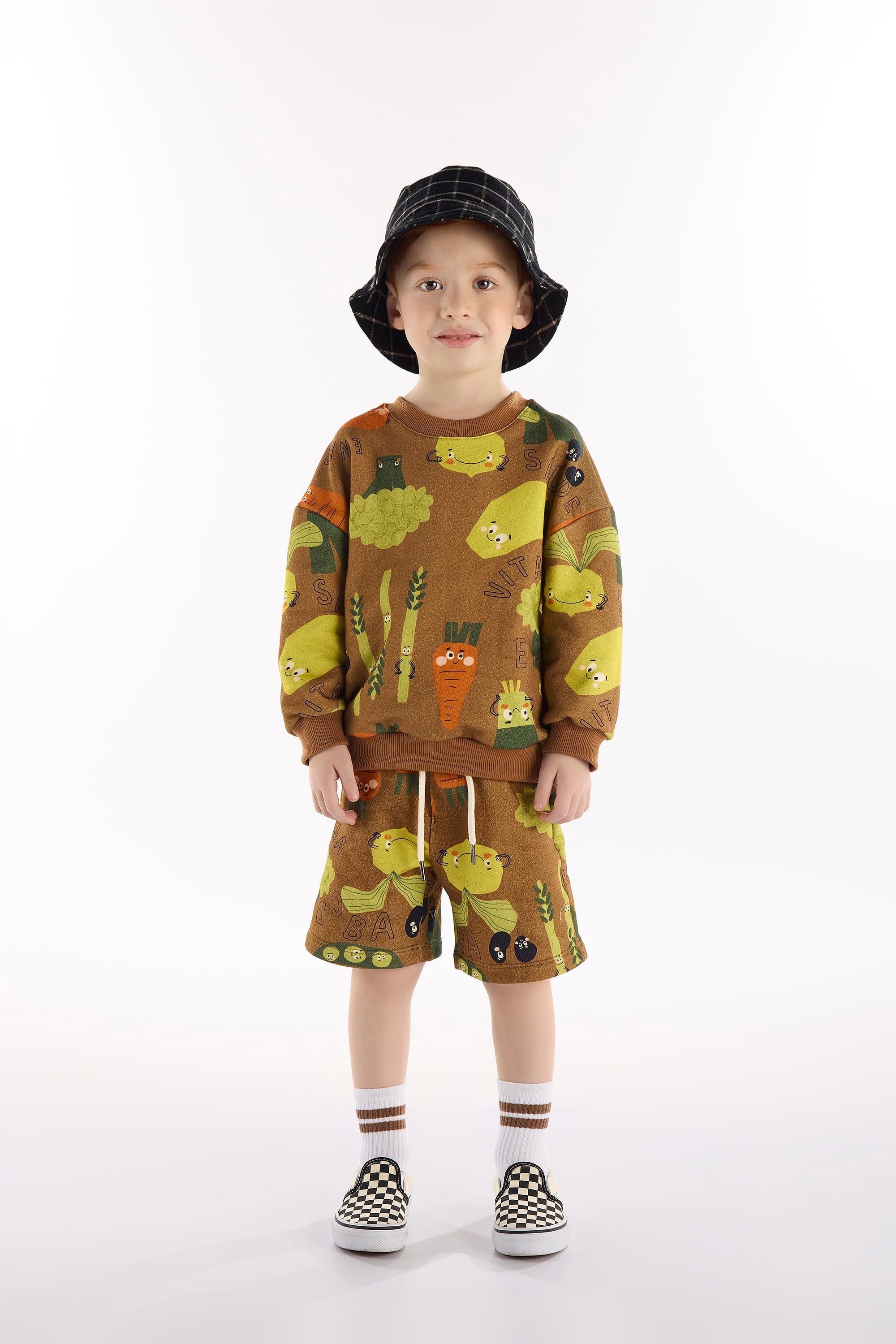 Conjunto Vegetais Infantil Masculino (Marrom) Três e Já - Imagem 8