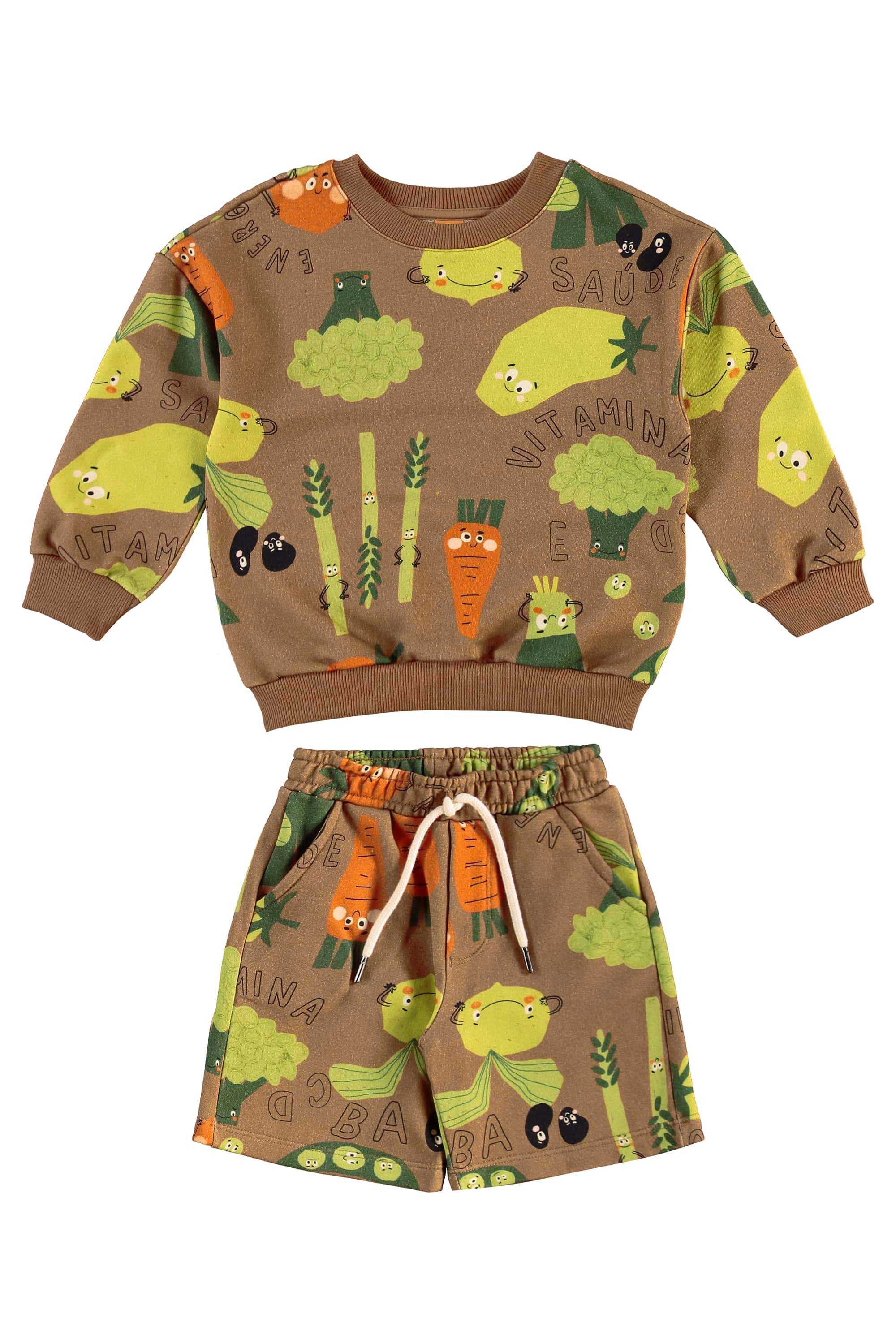 Conjunto Vegetais Infantil Masculino (Marrom) Três e Já - Imagem 9