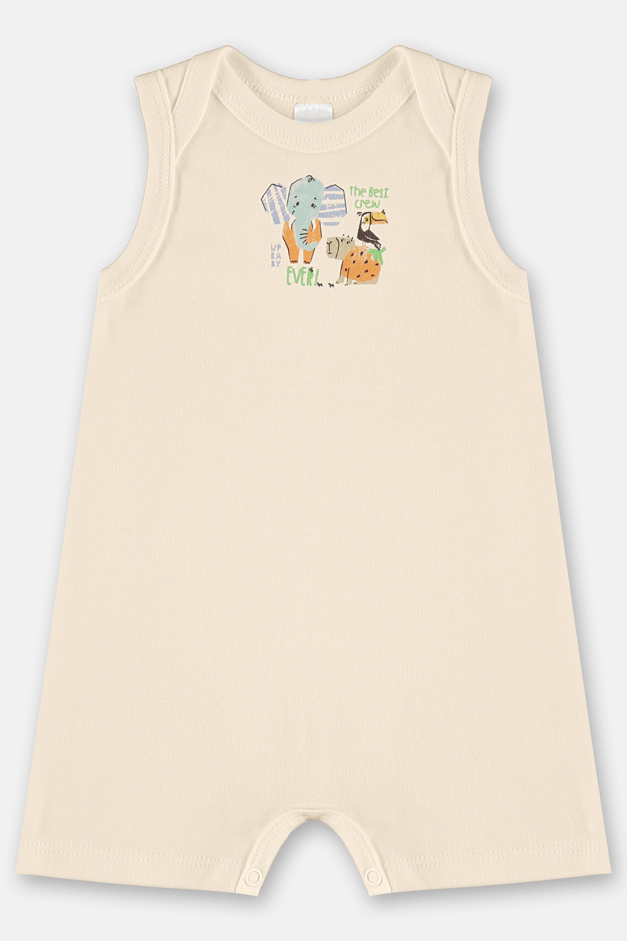 Macaquinho Regata em Suedine Essentials para Bebê Menino (Bege) Up Baby - Imagem 11