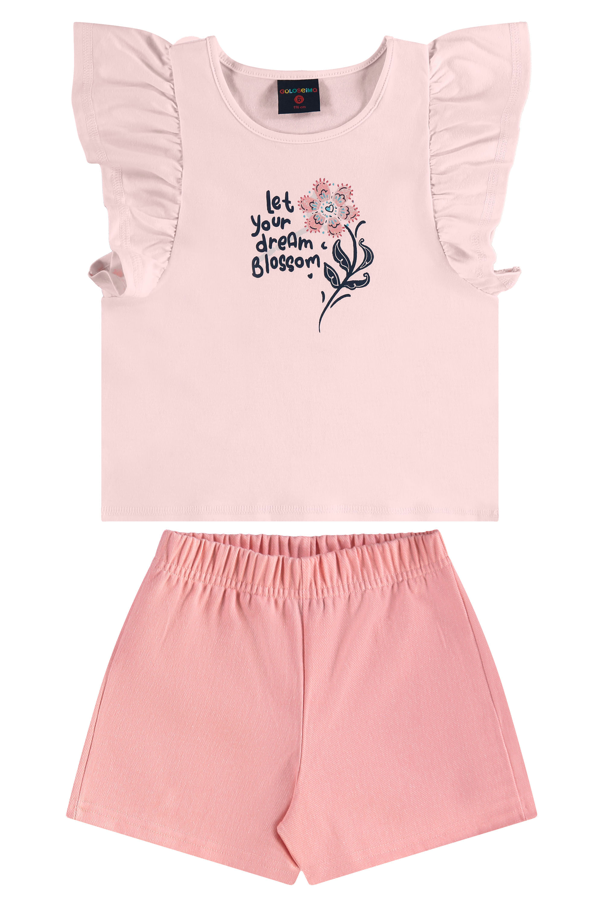 Conjunto com Blusa e Short para Menina (Rosa) Guloseima - Imagem 14